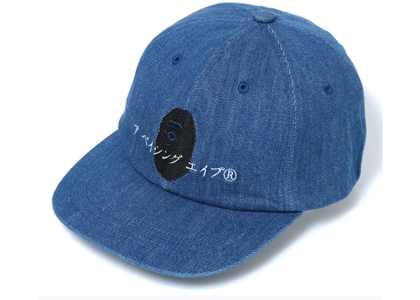 BAPE Indigo Denim Panel Cap Blue
