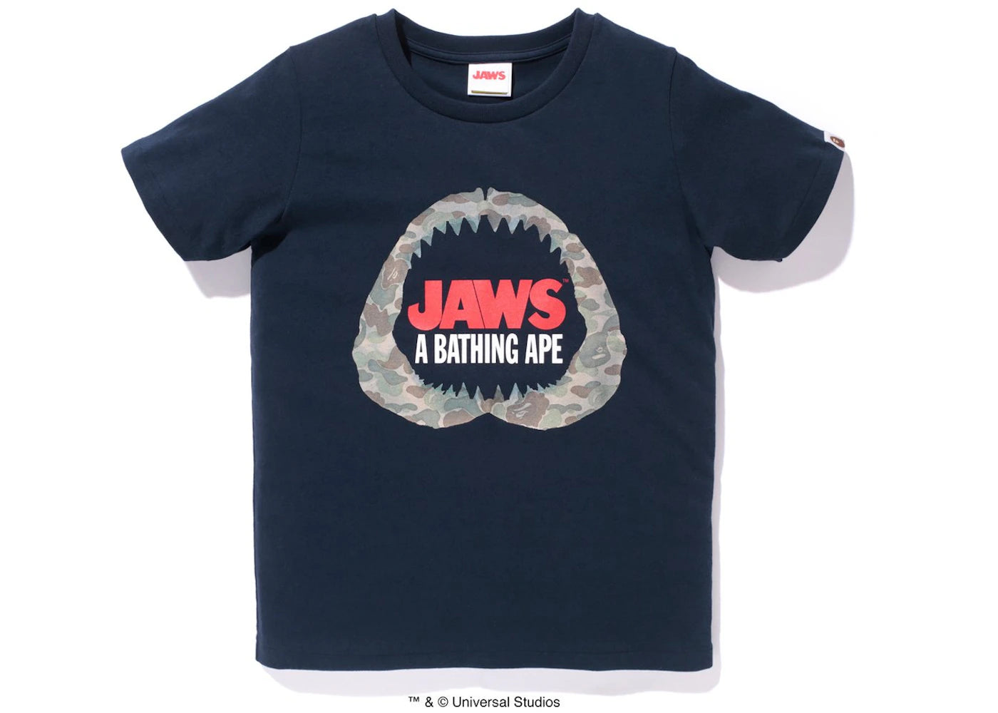 BAPE Jaws Tee 03 L Navy