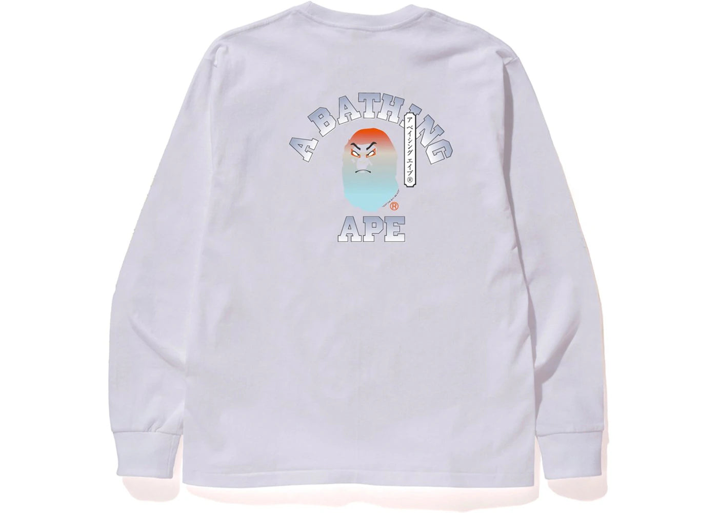 BAPE Kabuki College L/S Tee White