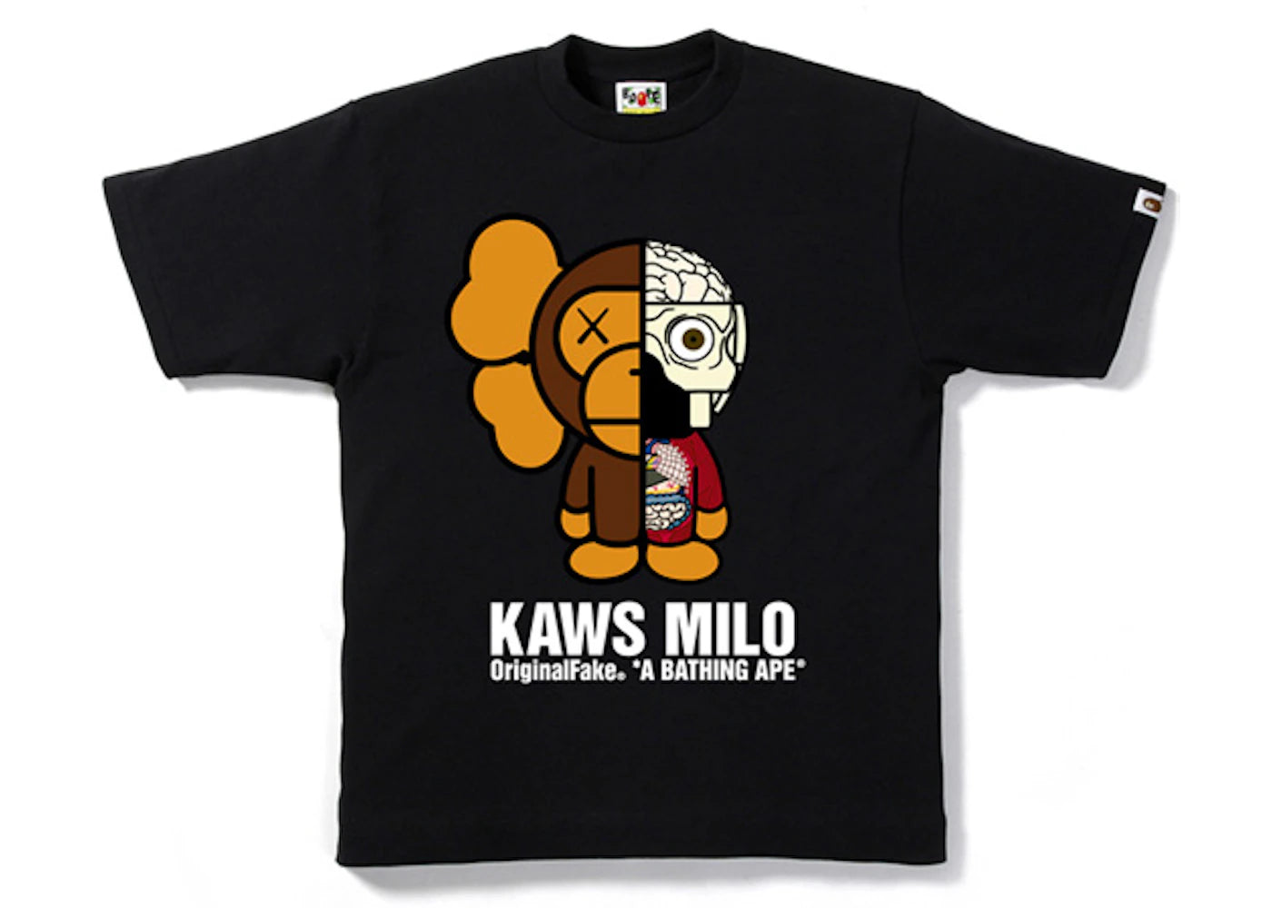 BAPE X OriginalFake Kaws Companion Milo Tee Black/Brown