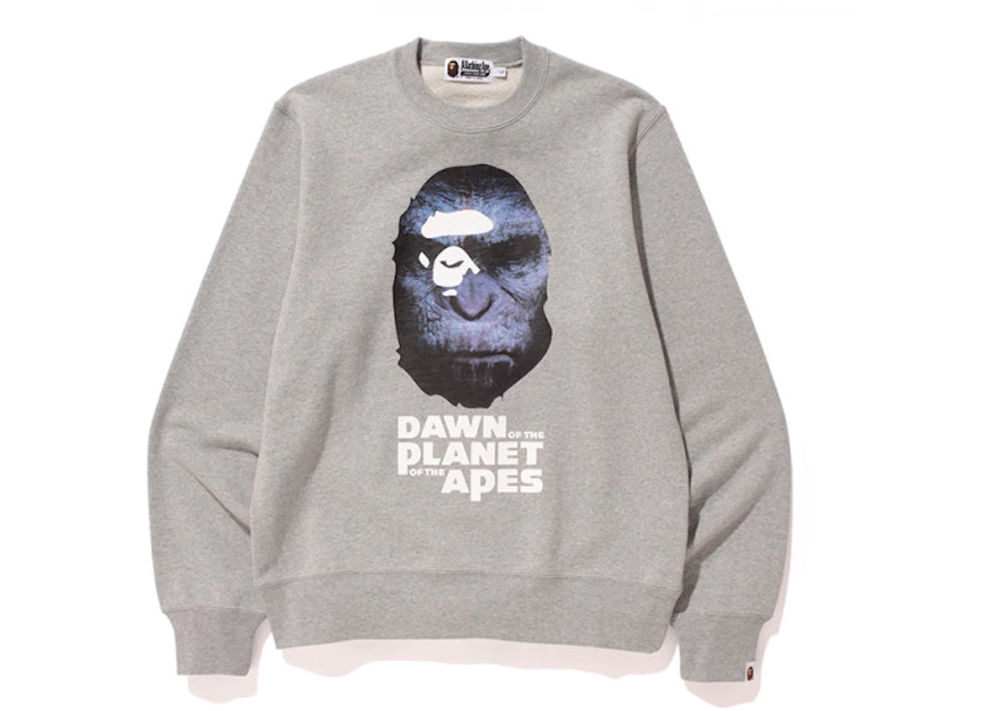 BAPE X Planet of the Apes Koba Crewneck Sweatshirt Gray