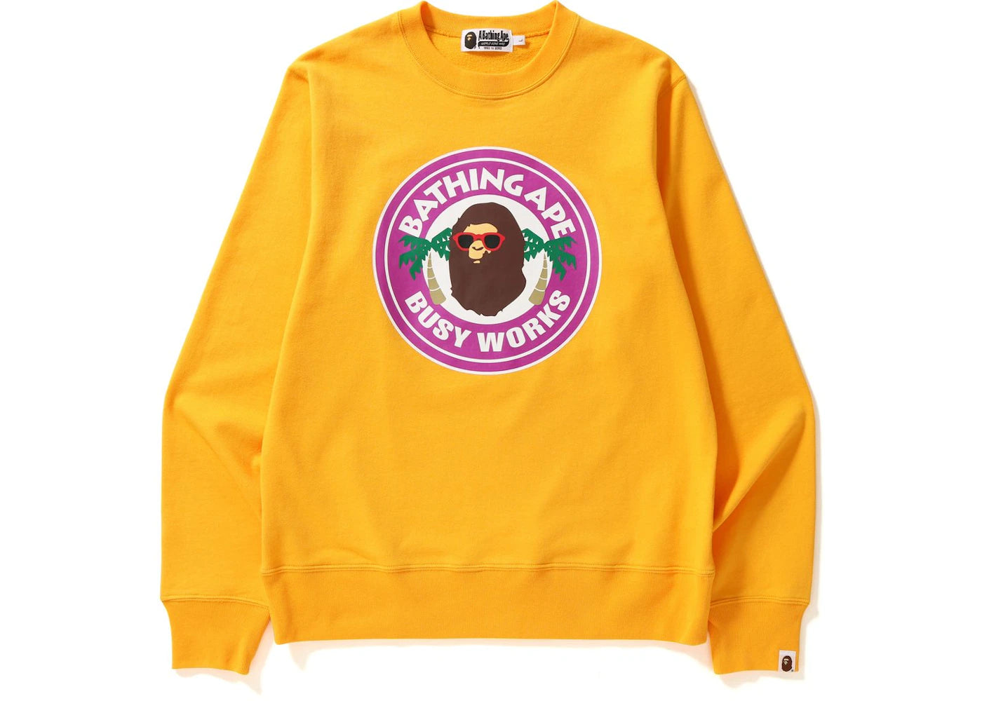 BAPE La Busy Works Crewneck Crewneck Yellow
