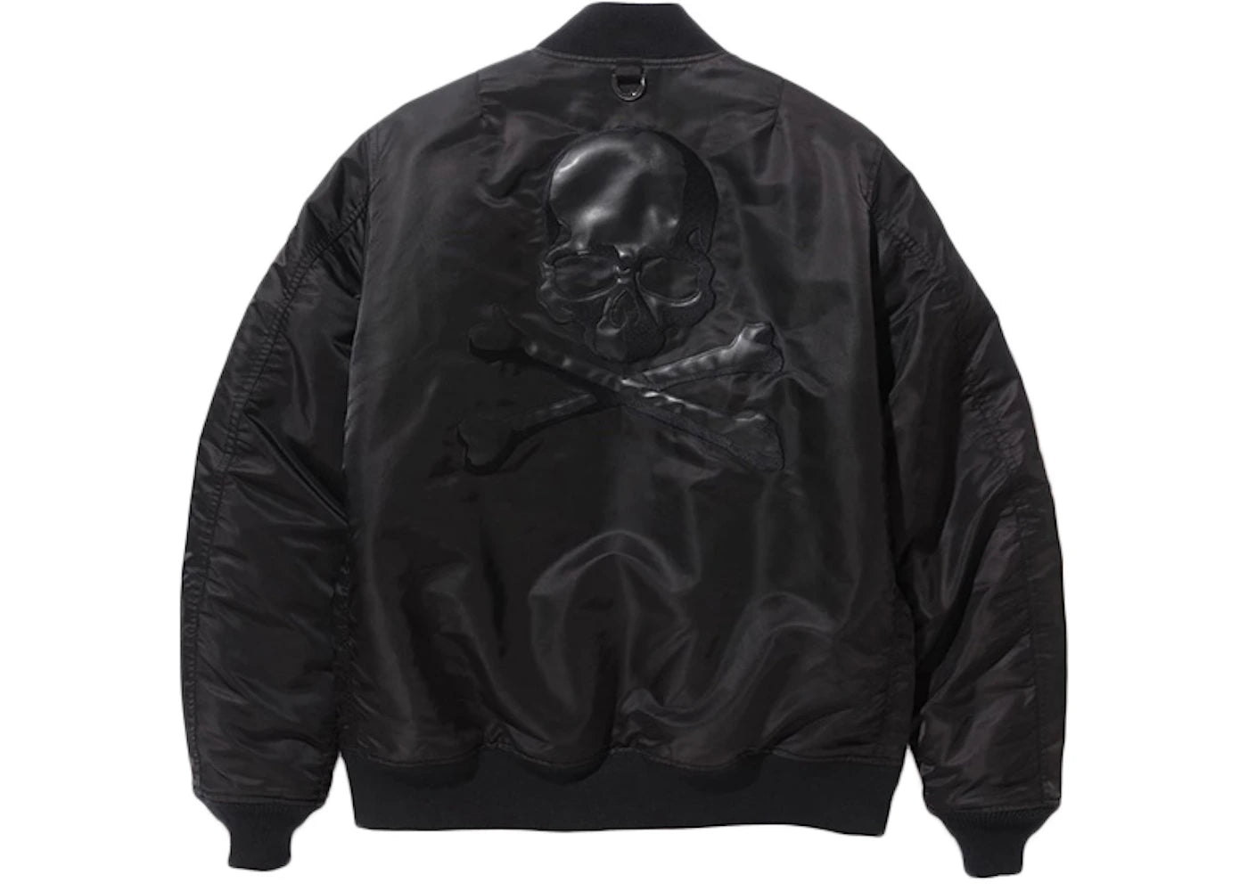 BAPE Leather Accent MA-1 Jacket Black