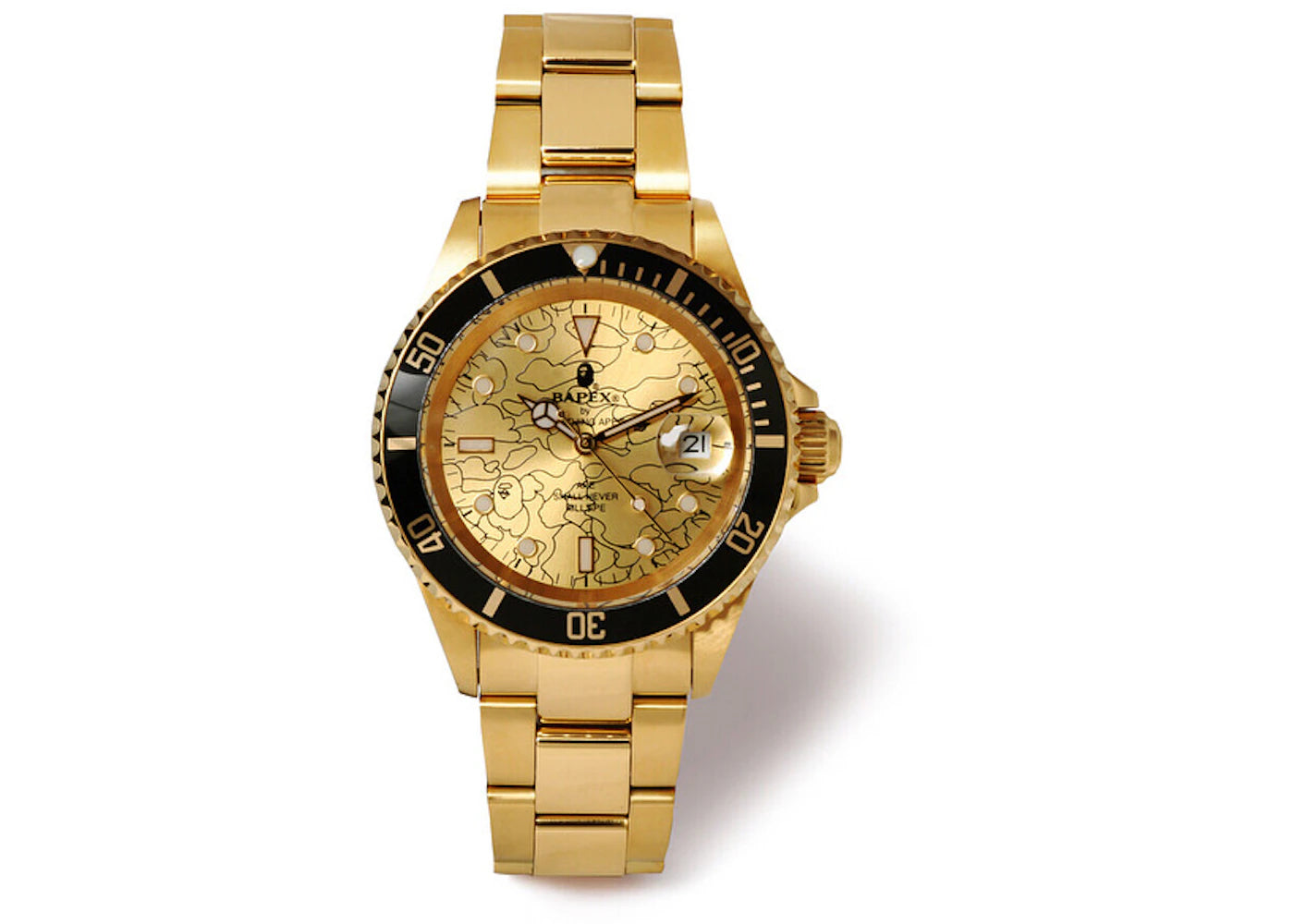 BAPE Type 1 Line 1st Camo Bapex Watch Gold