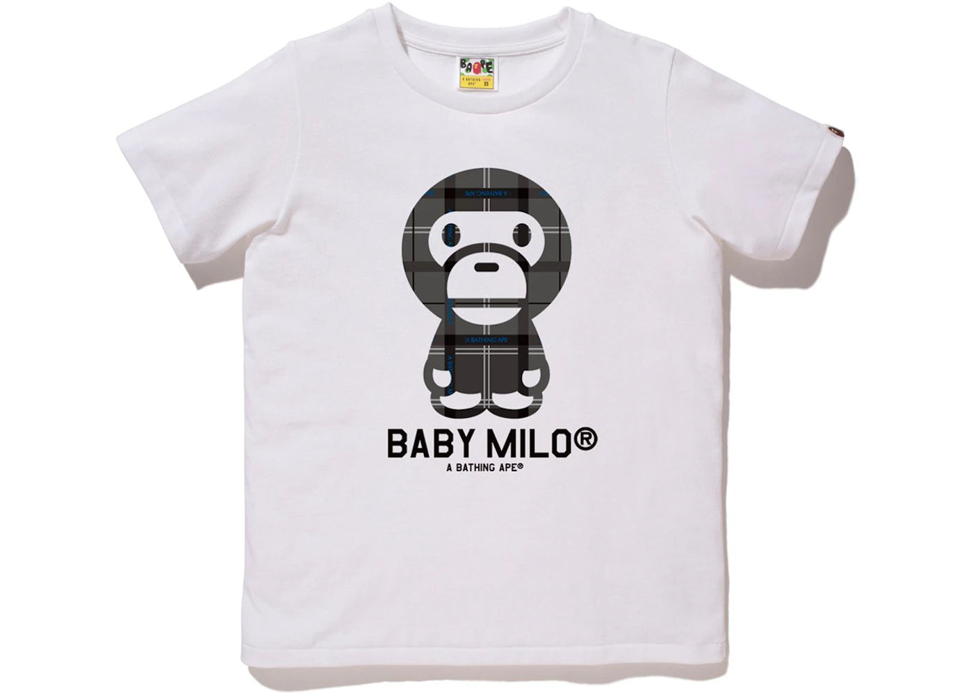 BAPE Logo Check Baby Milo Tee Whtie/Black