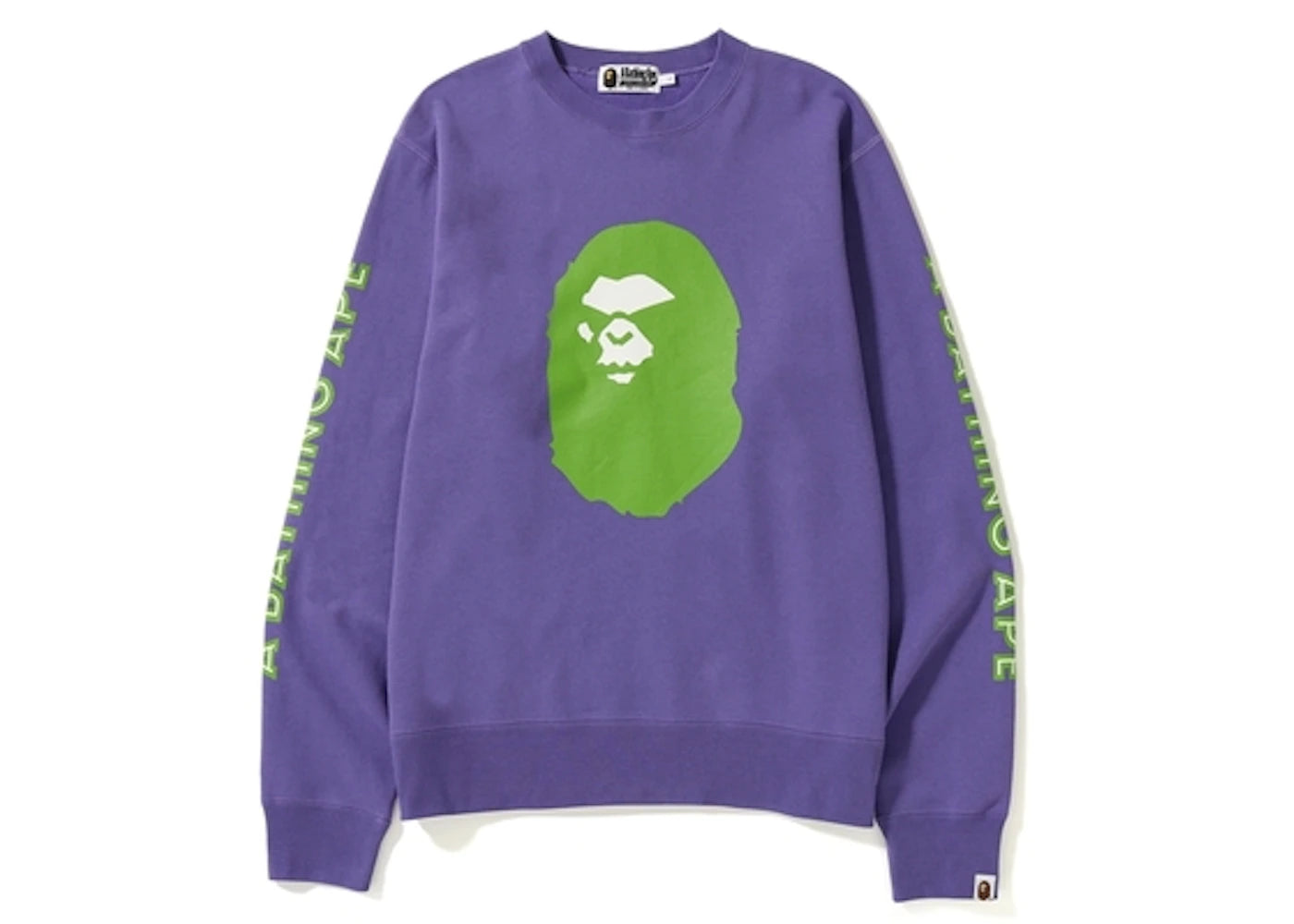 BAPE Mad Face Wide Crewneck Purple