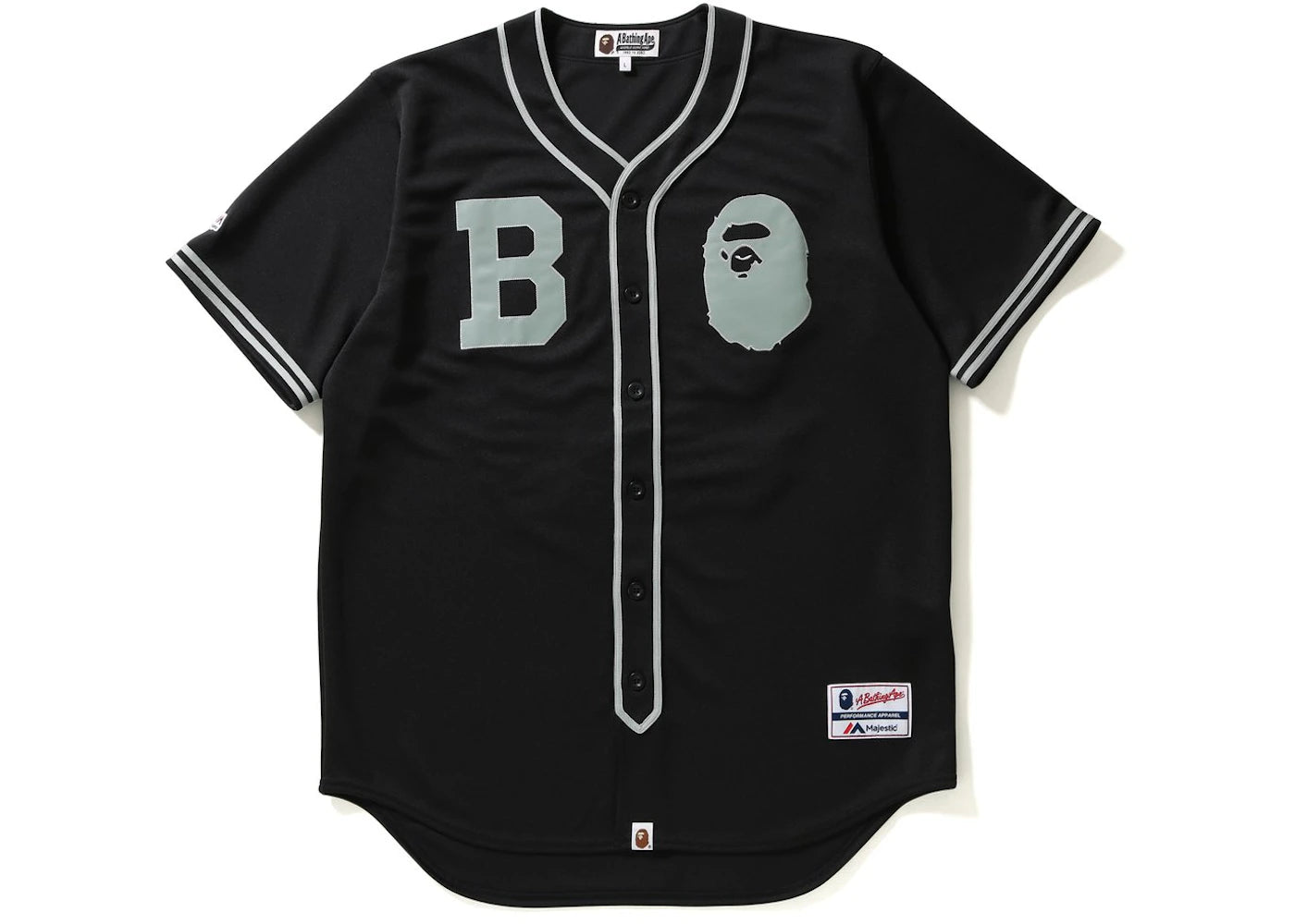 BAPE Majestic Baseball Shirt Shirt Black