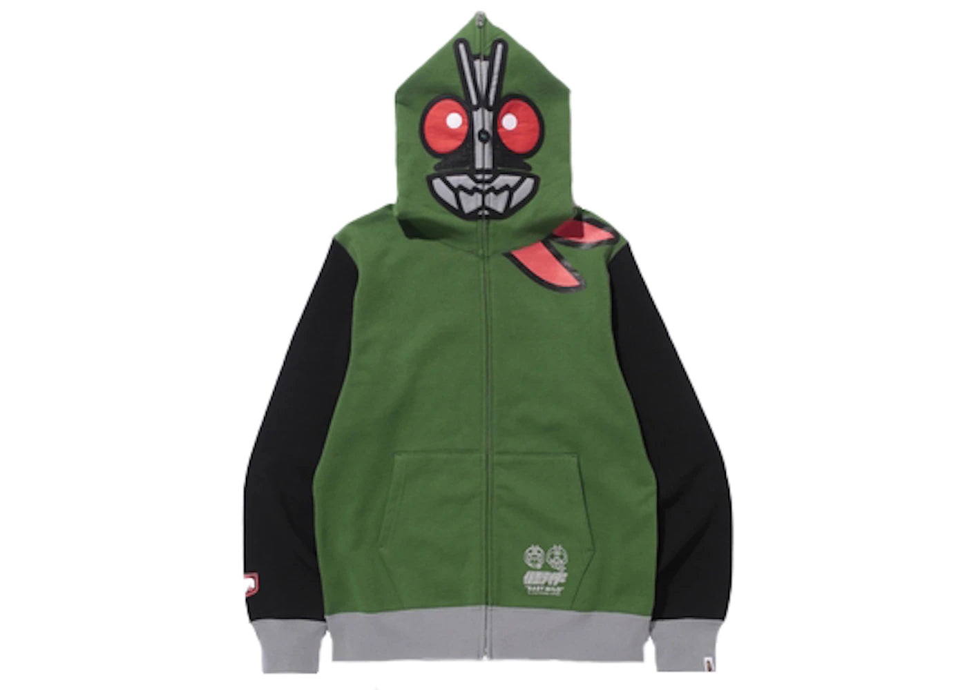 BAPE Masked Rider Hoodie Green