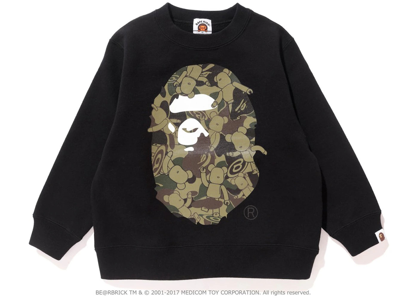 BAPE Medicomtoy Bear Crewneck Crewneck (Kids) Black