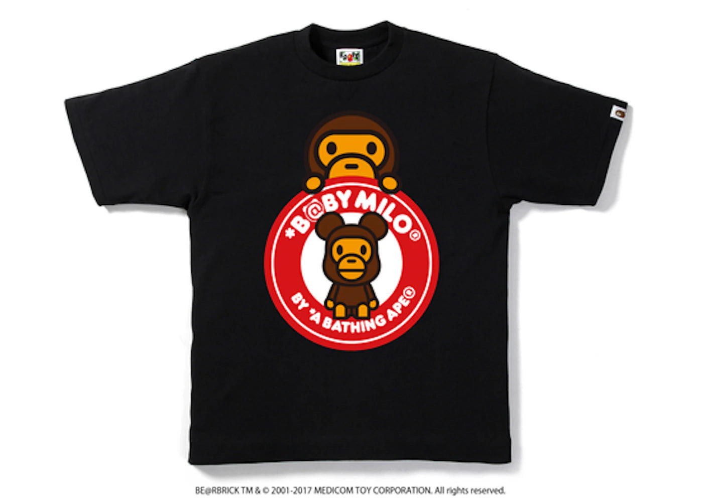 BAPE Medicom Toy Bearbrick Milo Busy Works Tee Black/Red