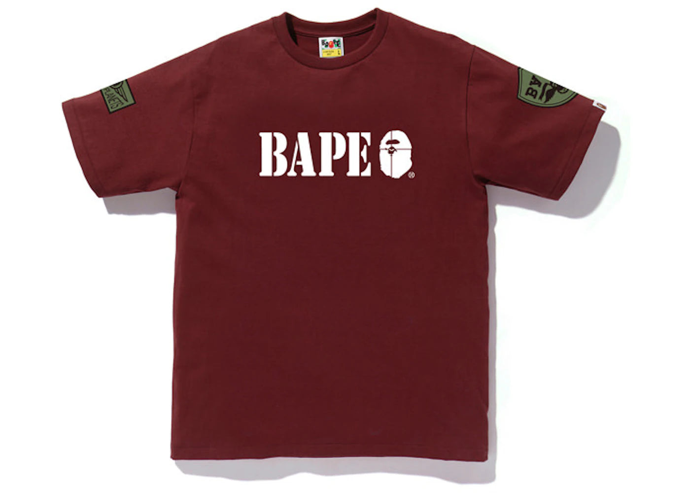 BAPE Military Tee Burgundy