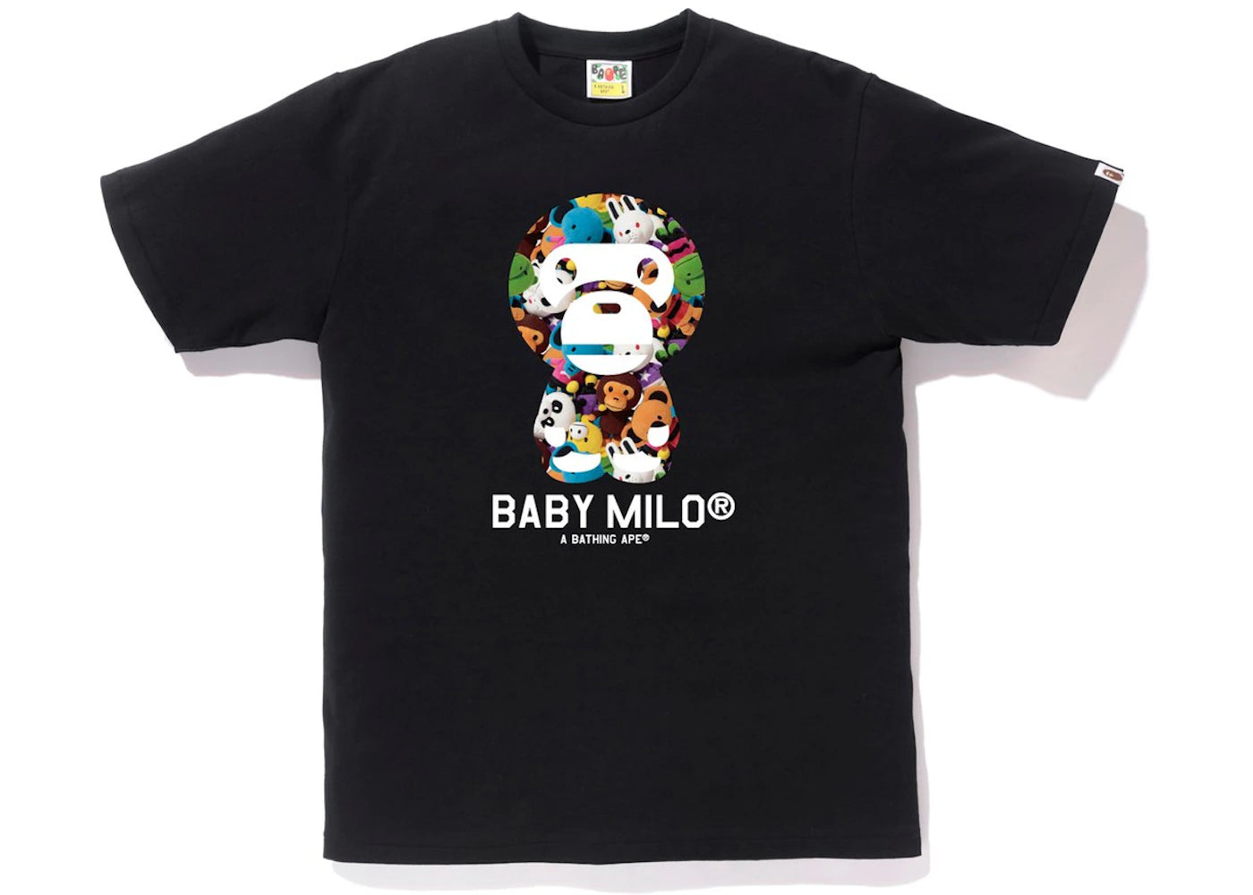 BAPE Milo All Plush Doll Baby Milo Tee Black