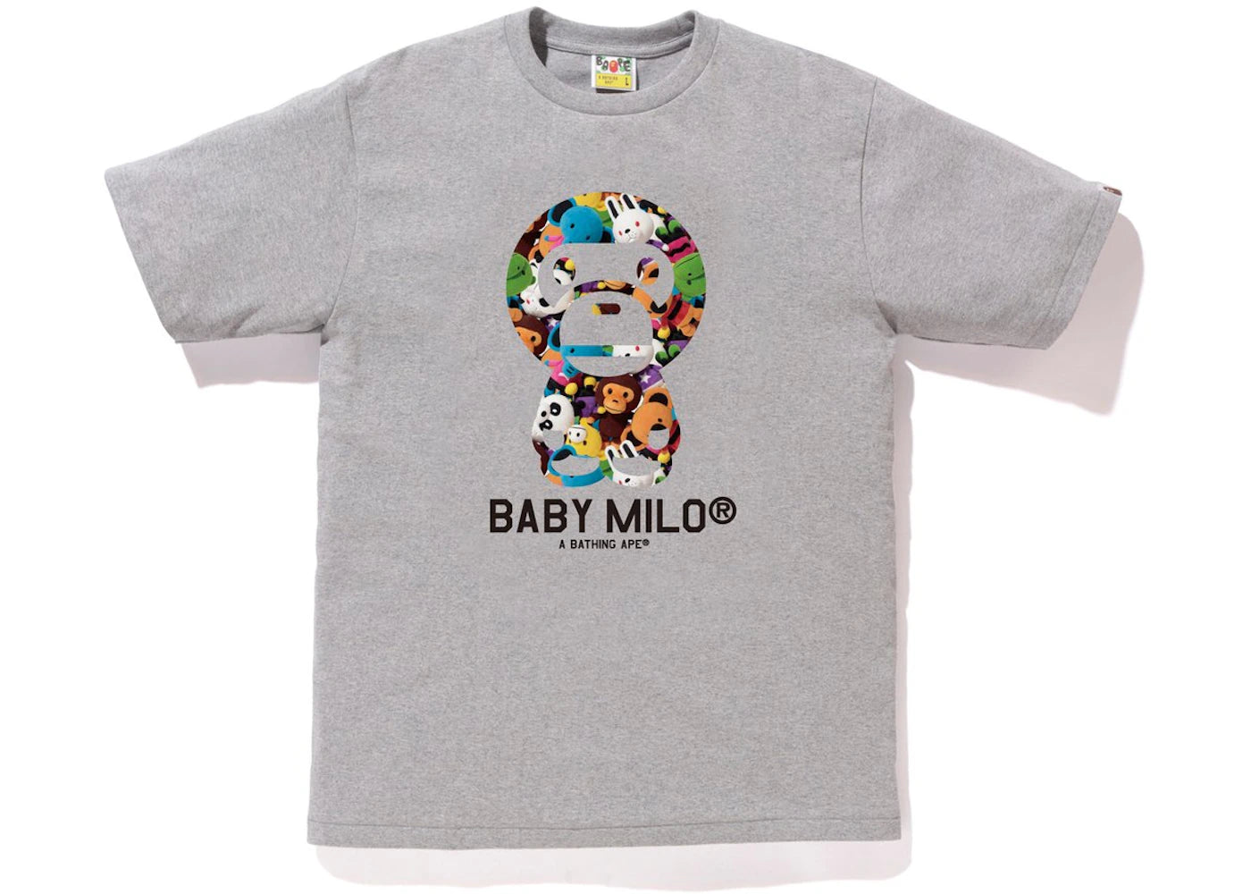 BAPE Milo All Plush Doll Baby Milo Tee Gray