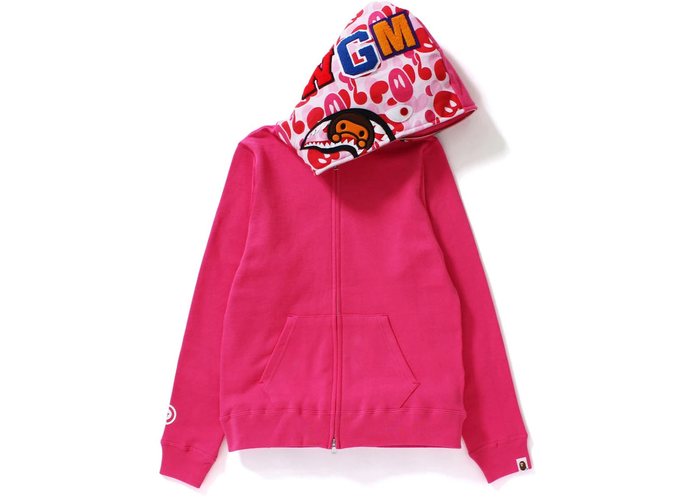 BAPE Milo Camo Milo Shark Full Zip Hoodie (Ladies) Pink