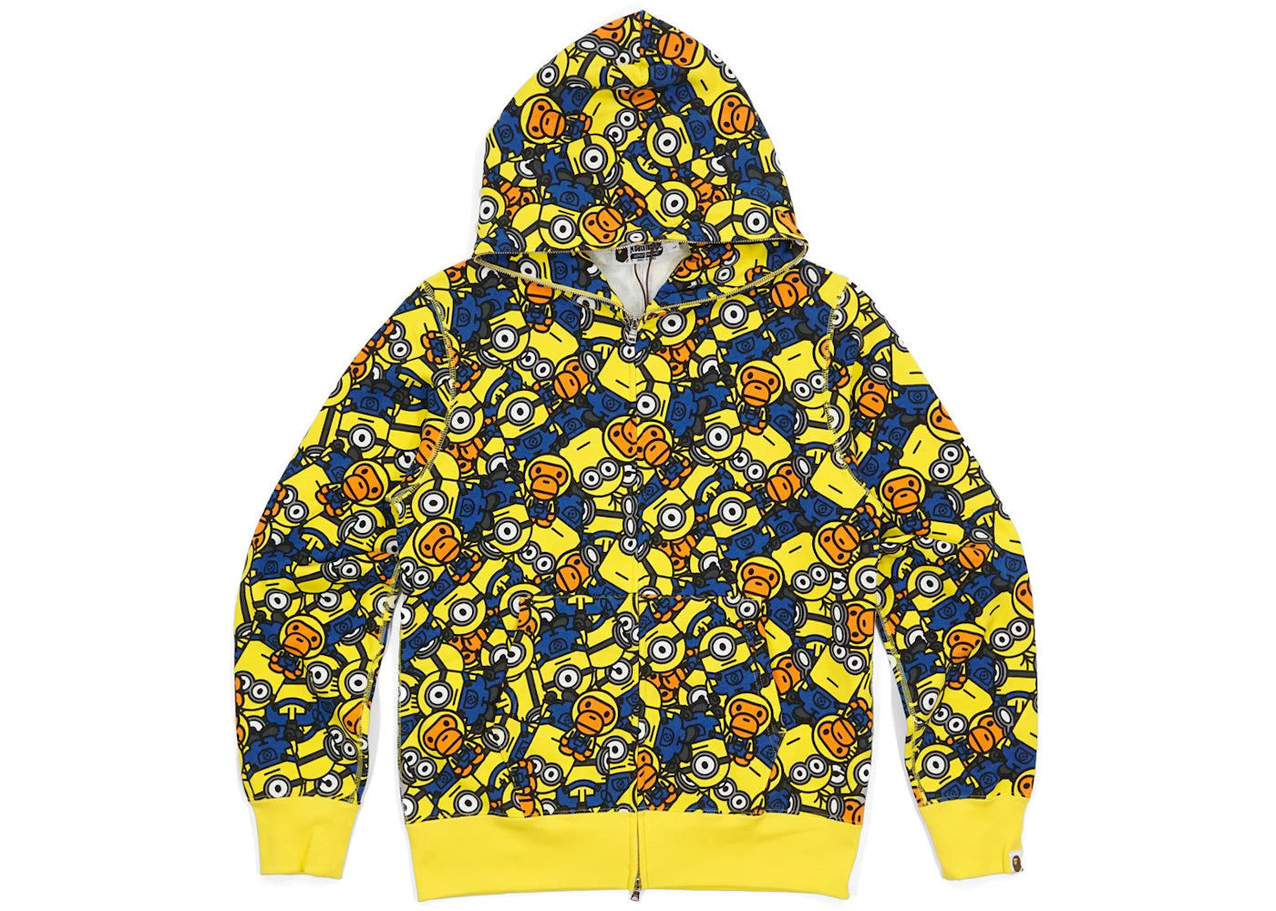 BAPE Milo Minions Full Zip Hoodie Yellow