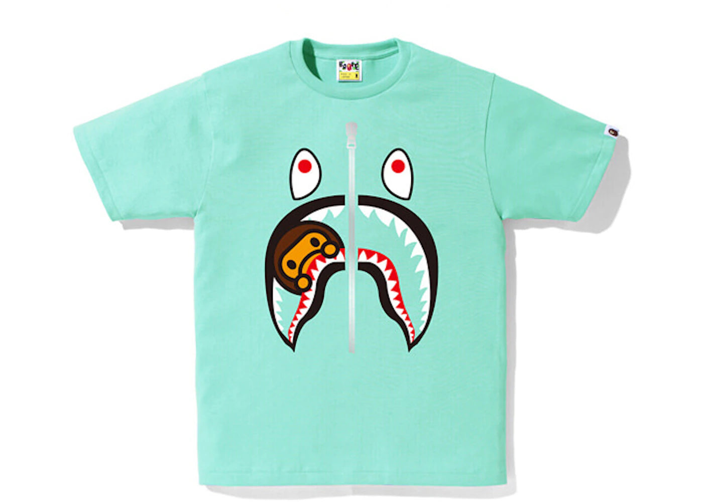 BAPE Milo Shark Face Tee Green