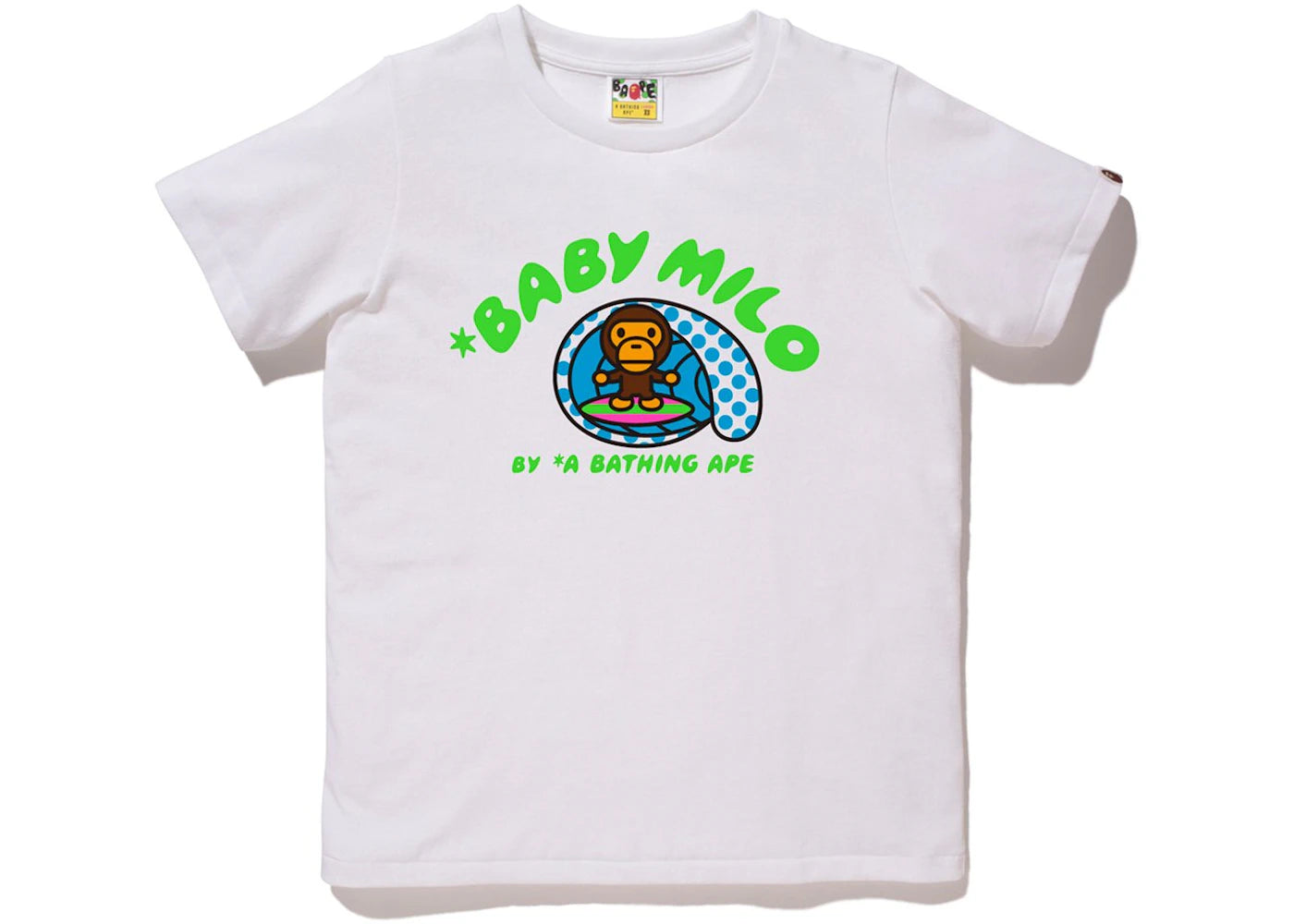 BAPE Milo Summer Tee #04 04 (Ladies) White/Green
