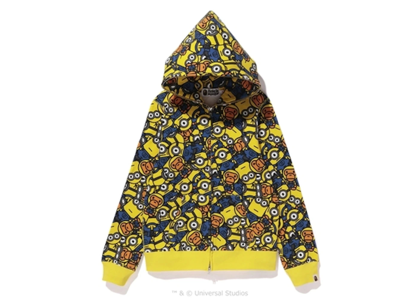 BAPE Minions All Minions Full Zip Hoodie (Ladies) Yellow