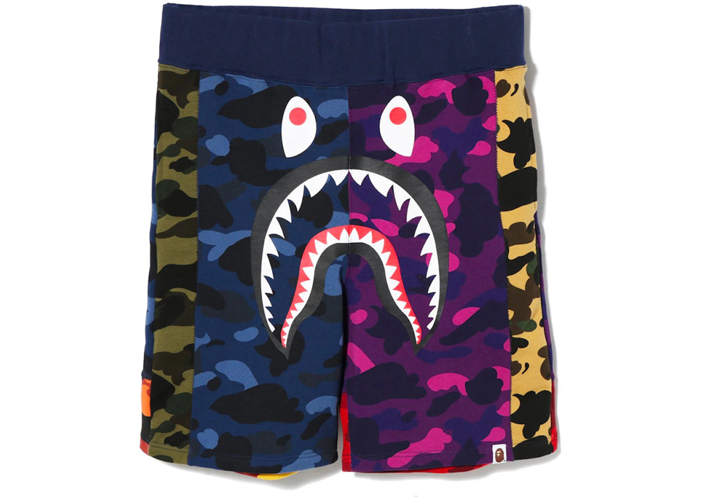 BAPE Mix Camo Shark Shorts Multi