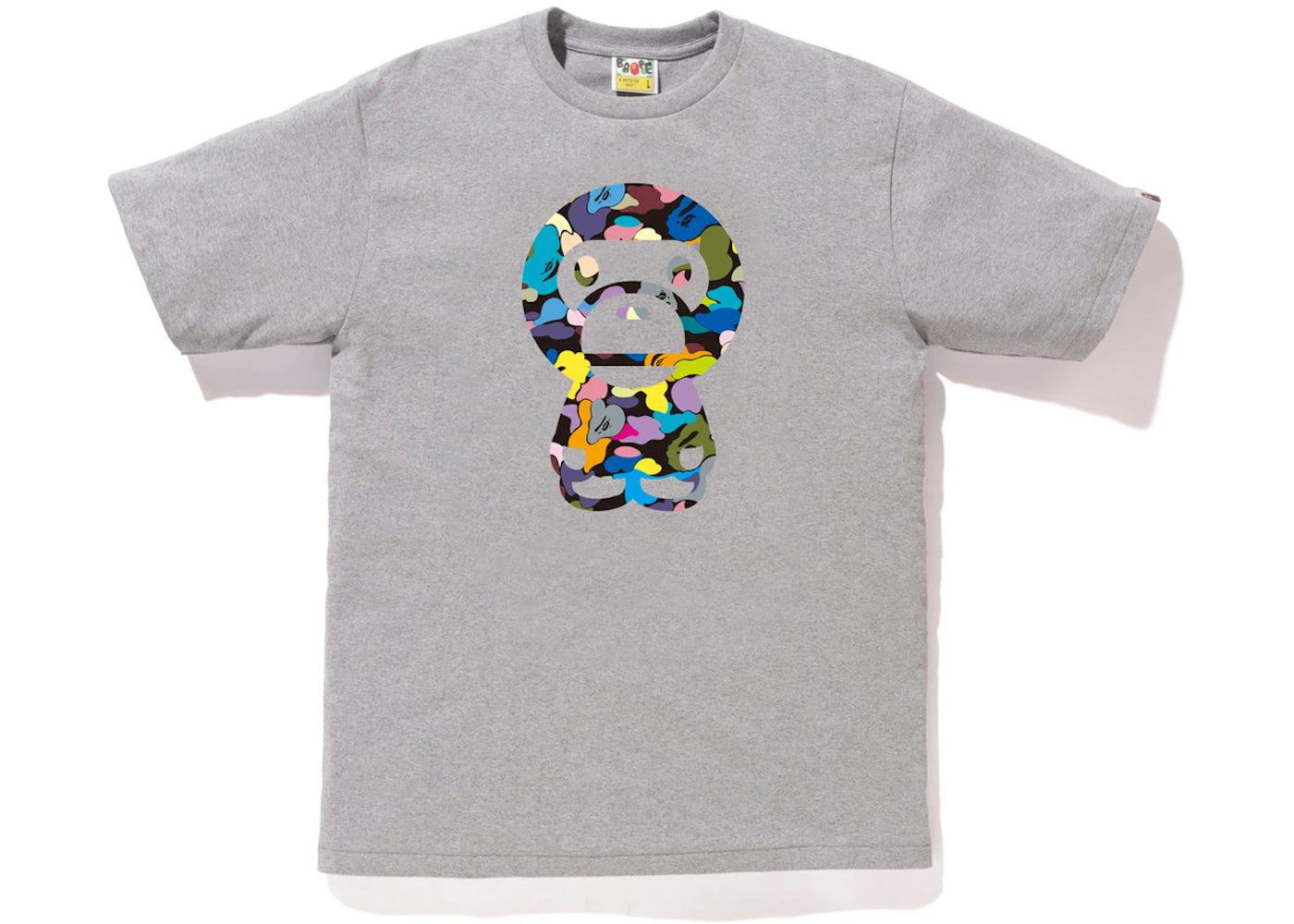 BAPE Multi Camo Big Baby Milo Tee (SS18) Gray