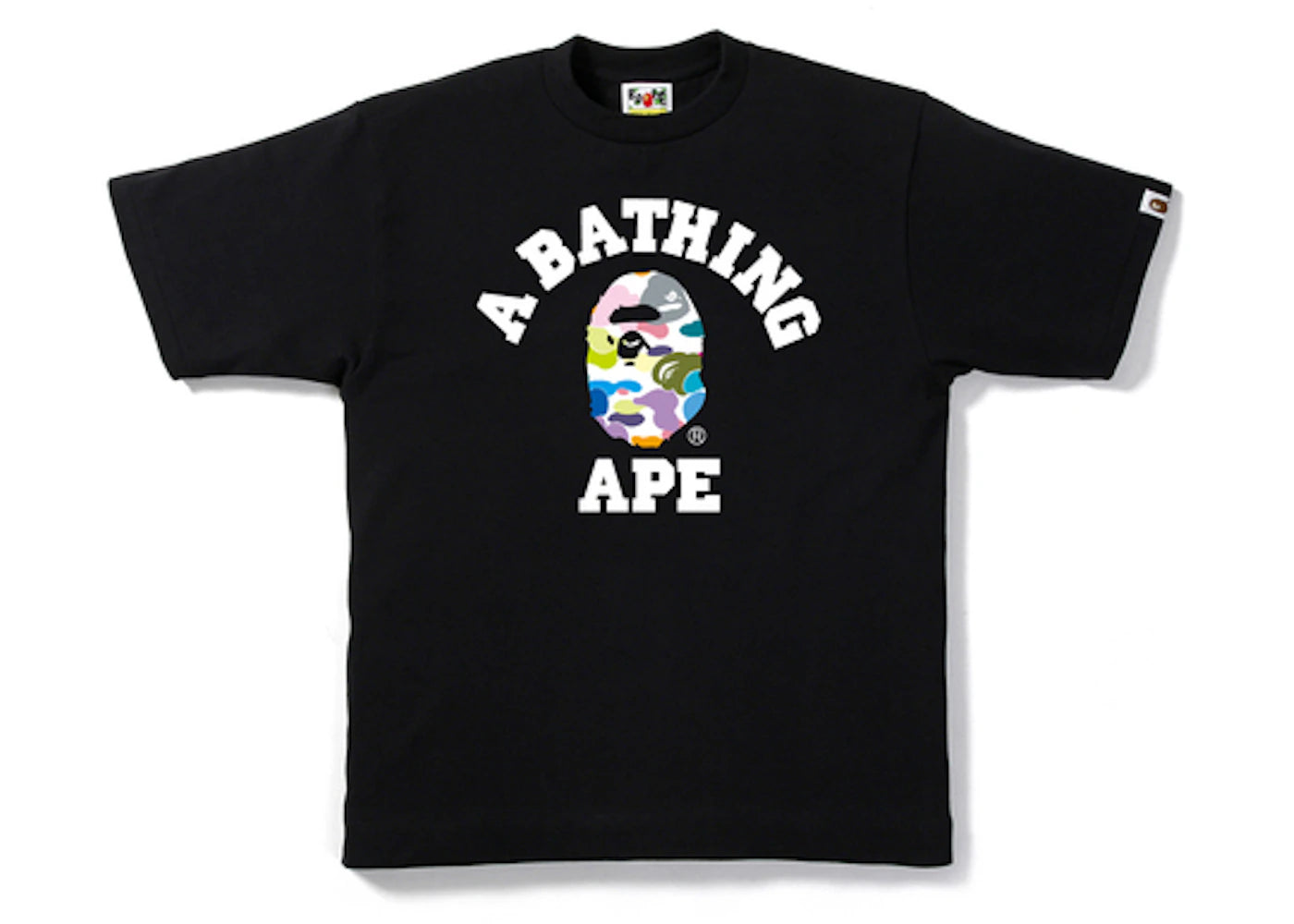 BAPE Multi Camo College Tee Black