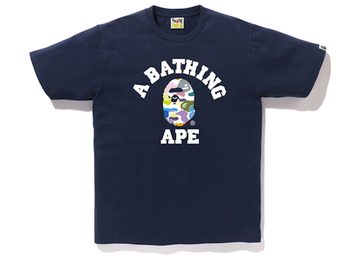 BAPE Multi Camo College Tee Navy