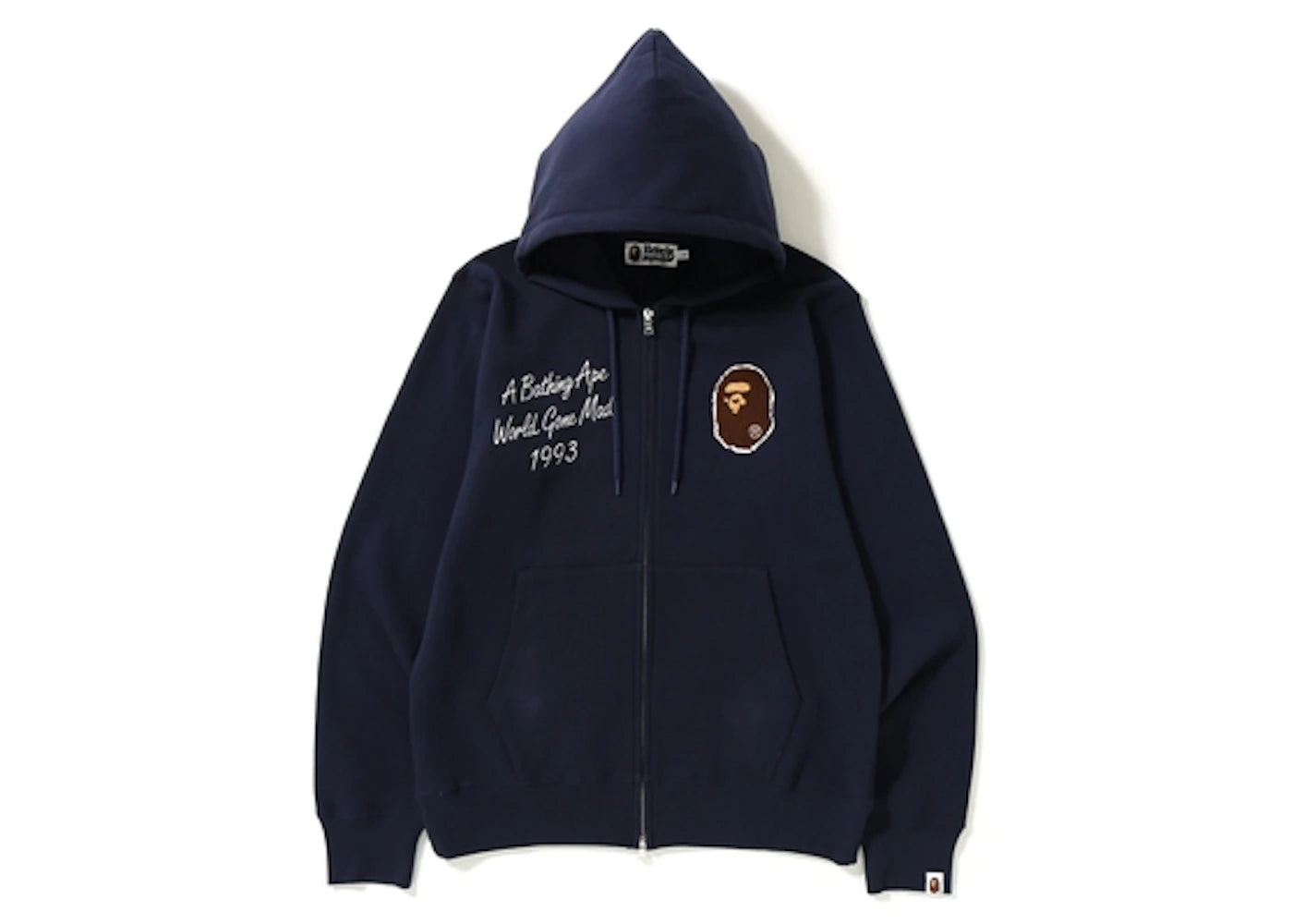 BAPE Multi Emblem Full Zip Hoodie Navy