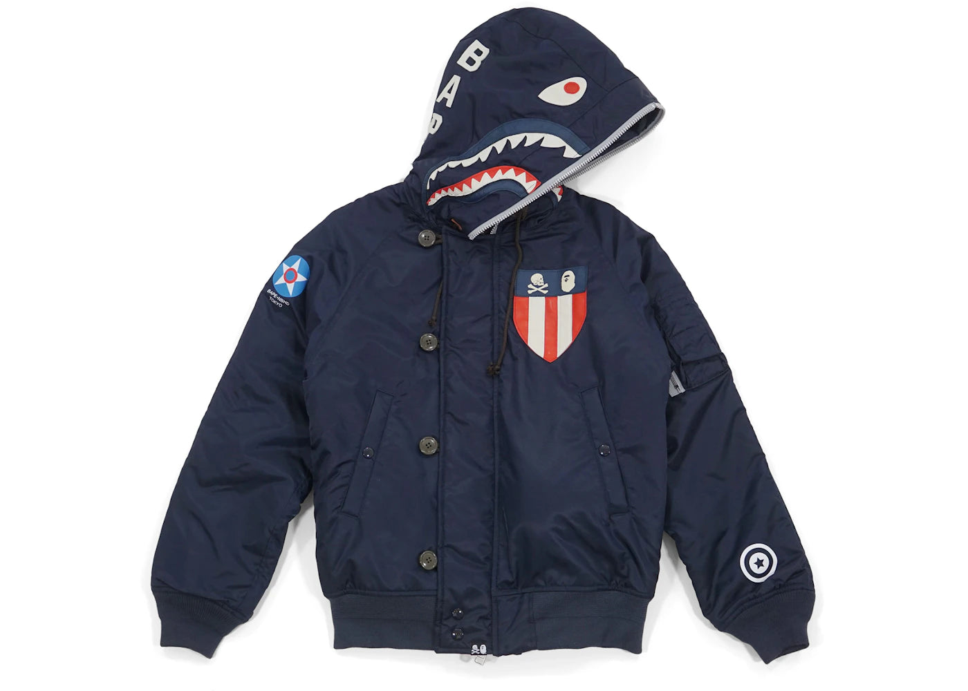 BAPE NBHD N-2B Shark Jacket Navy