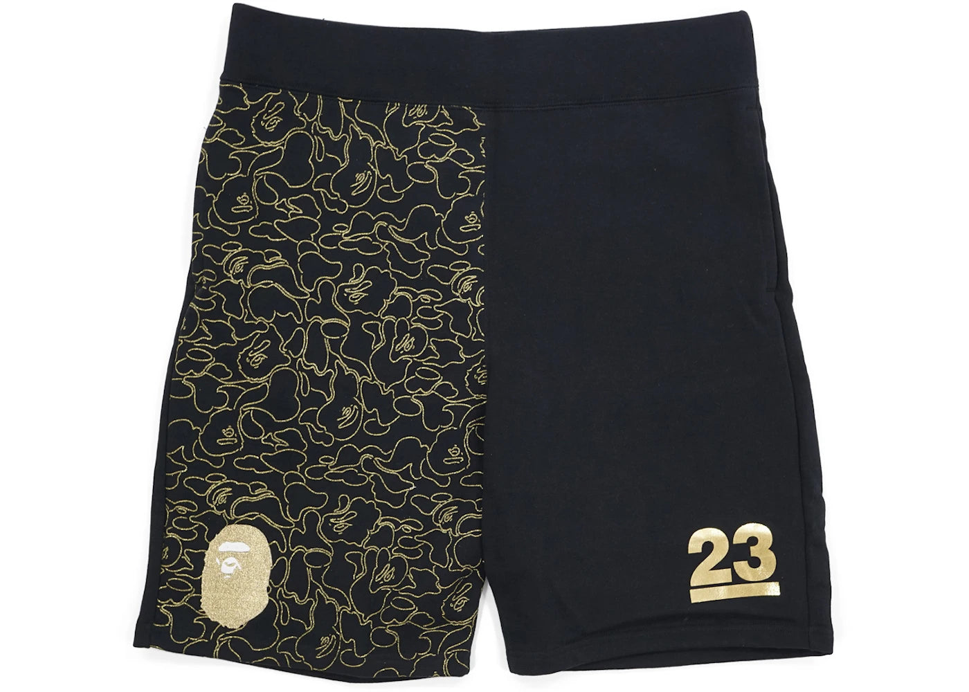 BAPE NW23 Gold Camo Sweatshorts Black