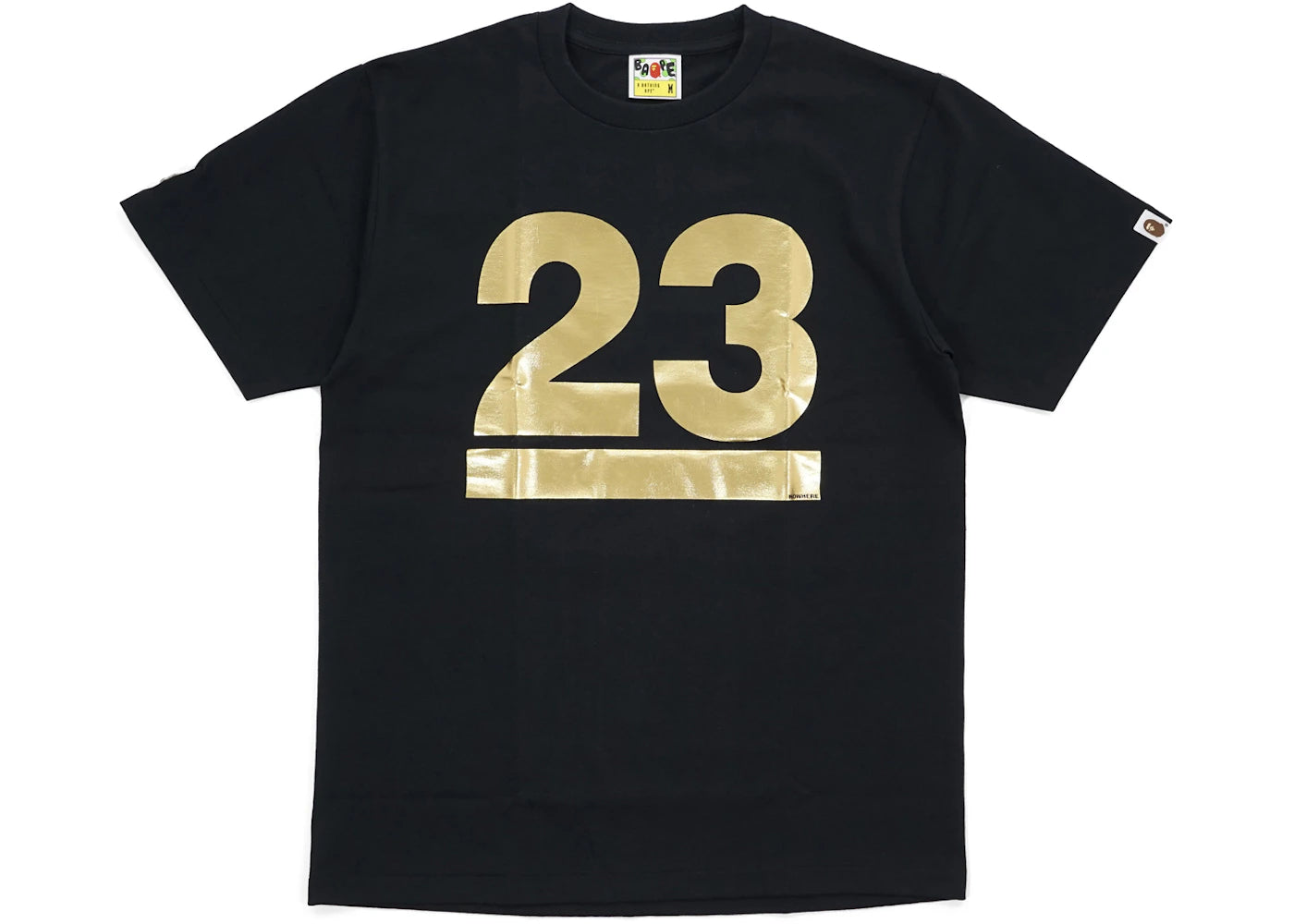 BAPE NW23 Gold Foil Logo Tee Black