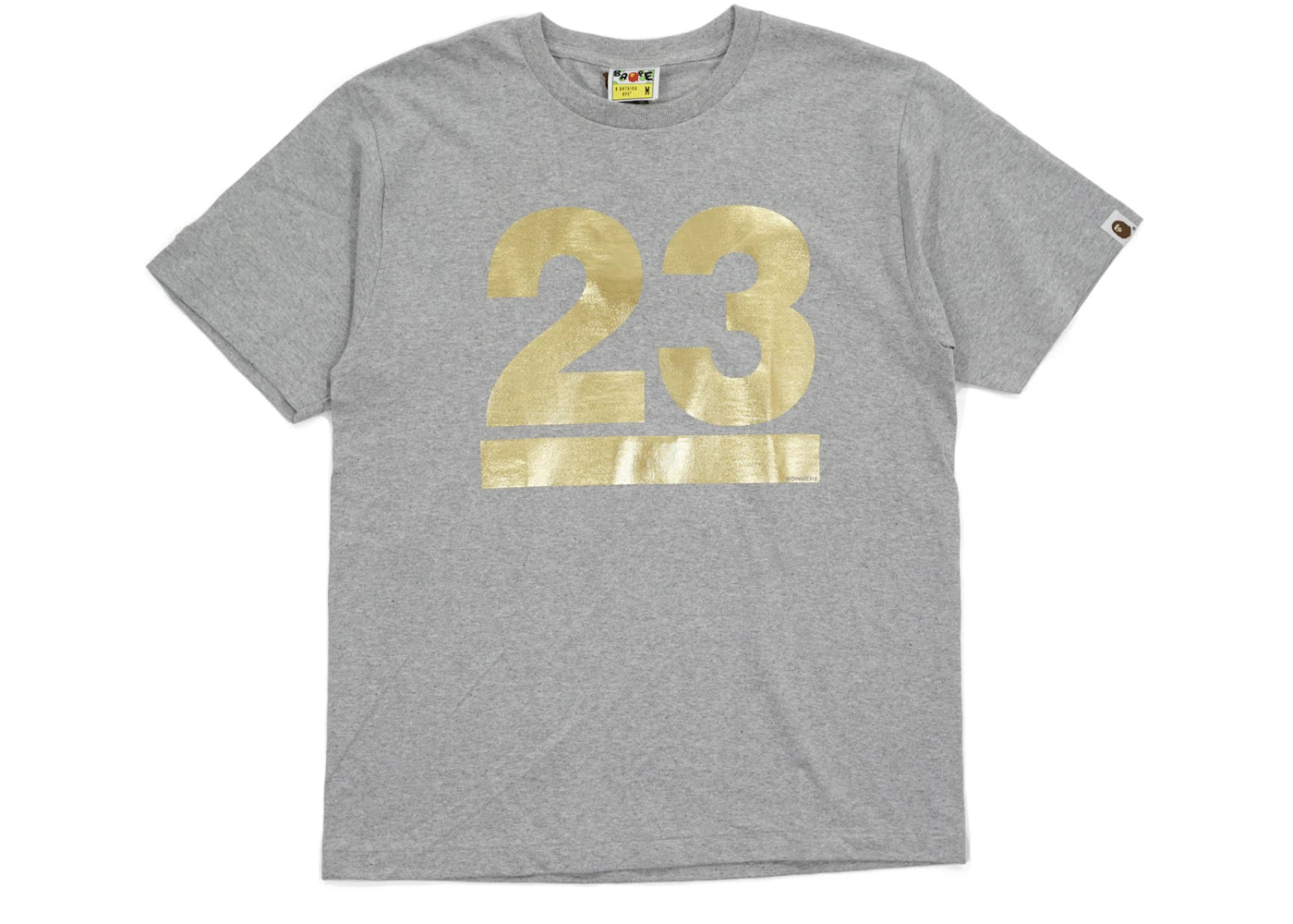 BAPE NW23 Gold Foil Logo Tee Grey