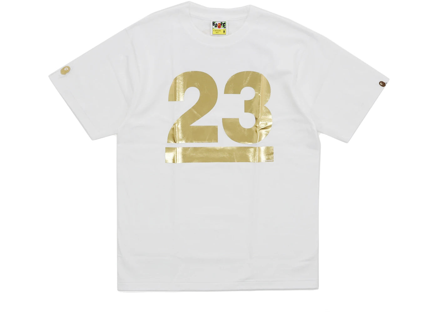 BAPE NW23 Gold Foil Logo Tee White