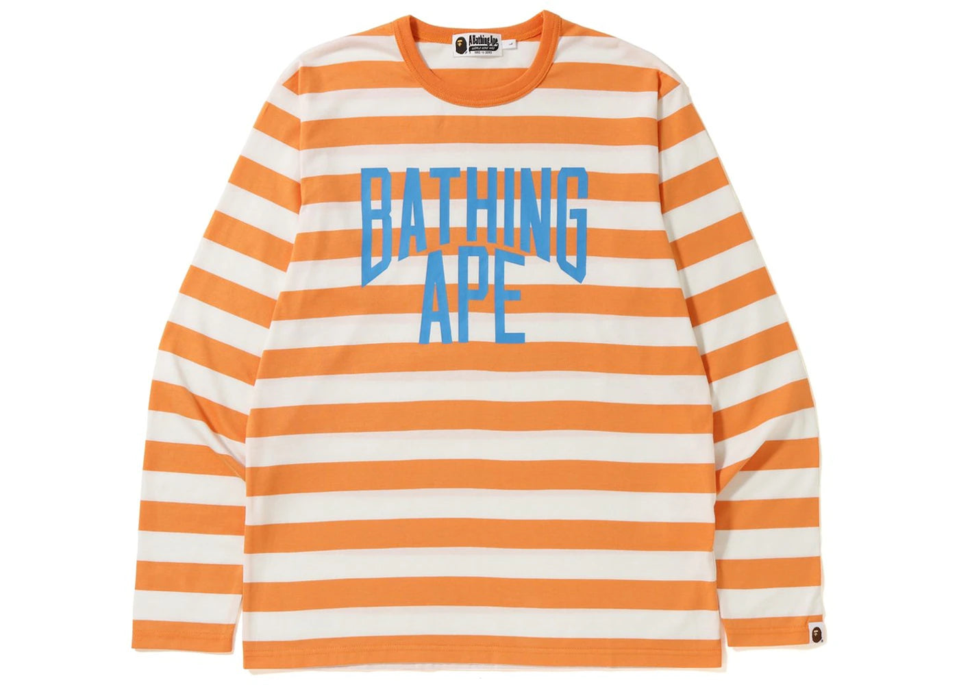 BAPE NYC Logo Hoop Long Sleeve Tee Orange