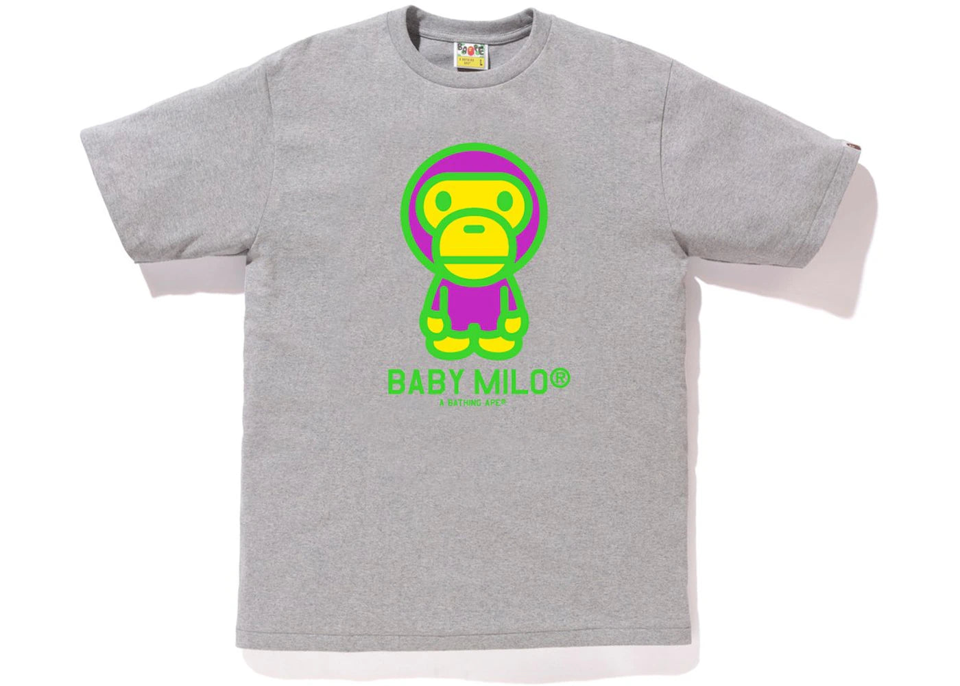 BAPE Neon Baby Milo Tee Gray/Green