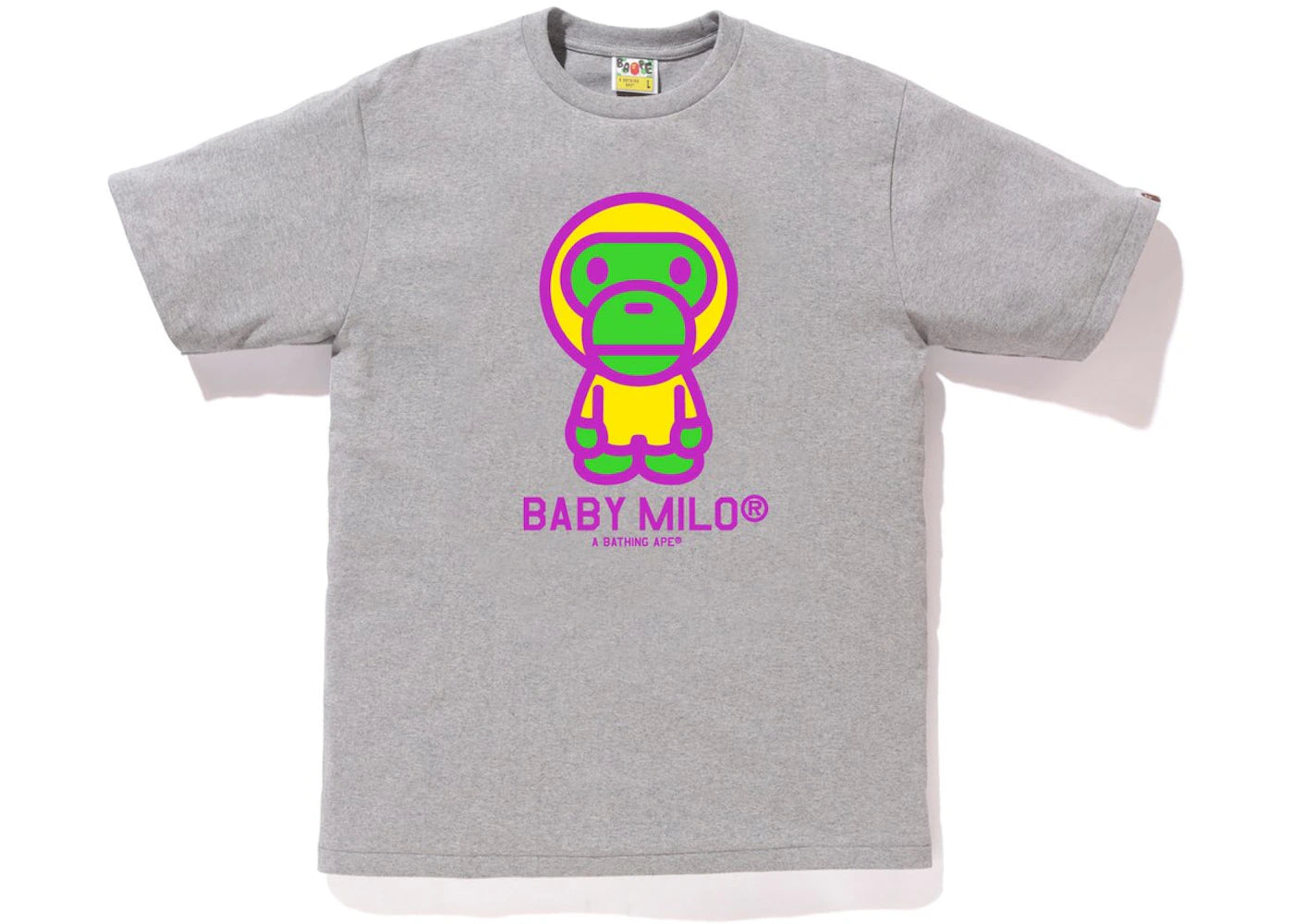 BAPE Neon Baby Milo Tee Gray/Purple