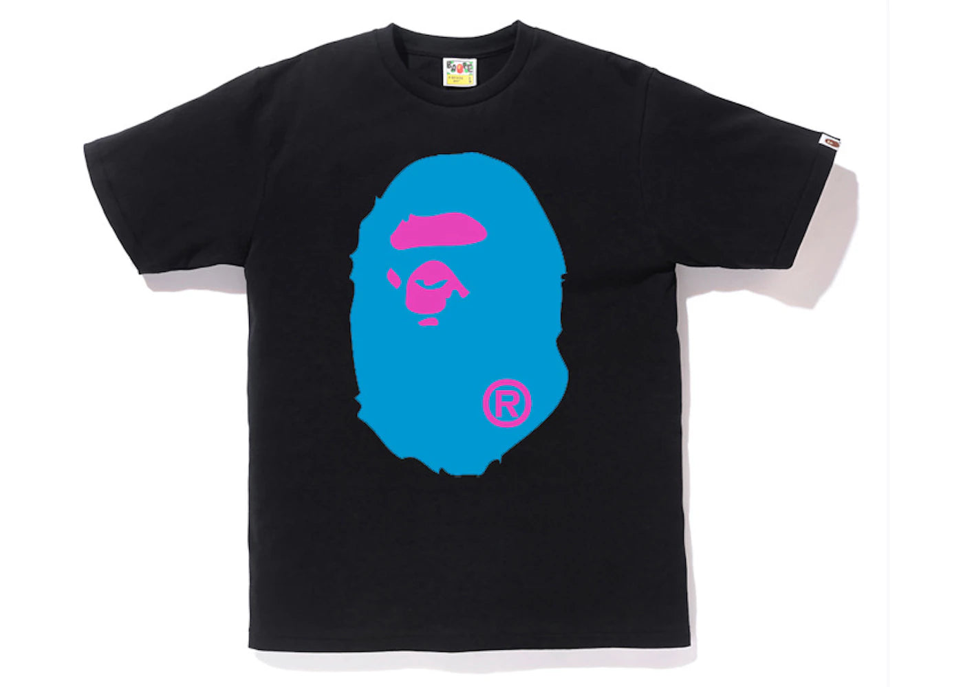 BAPE Neon Big Ape Head Tee Black/Blue
