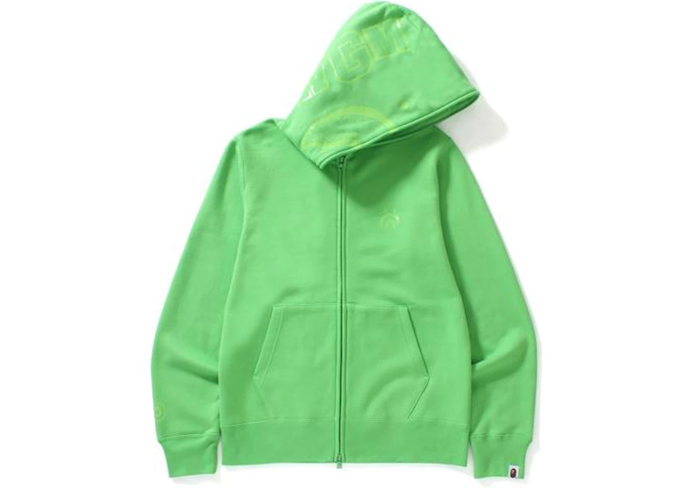BAPE Neon Color Shark Full Zip Hoodie Green