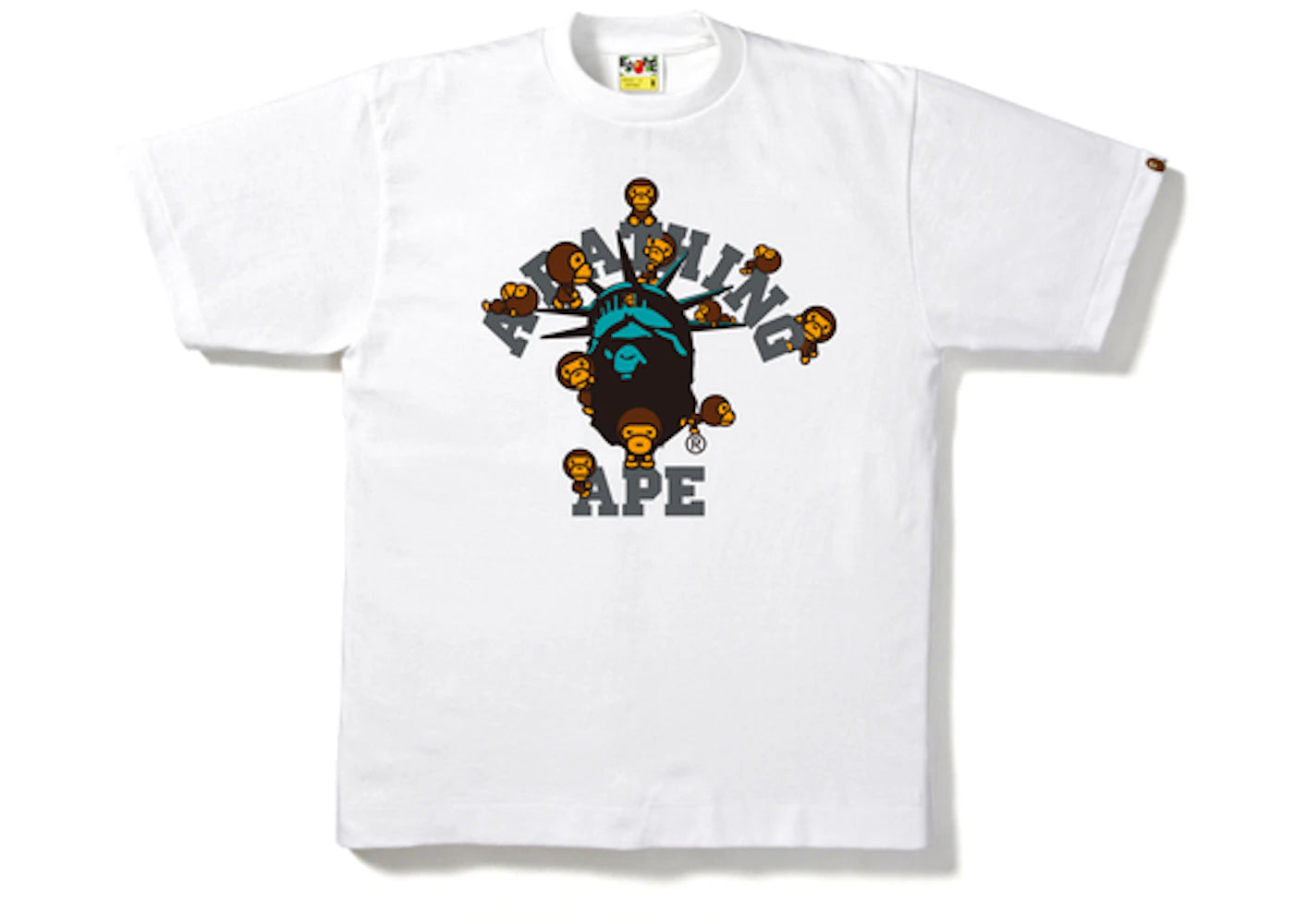 BAPE Nyc 12Th Milo College Tee White