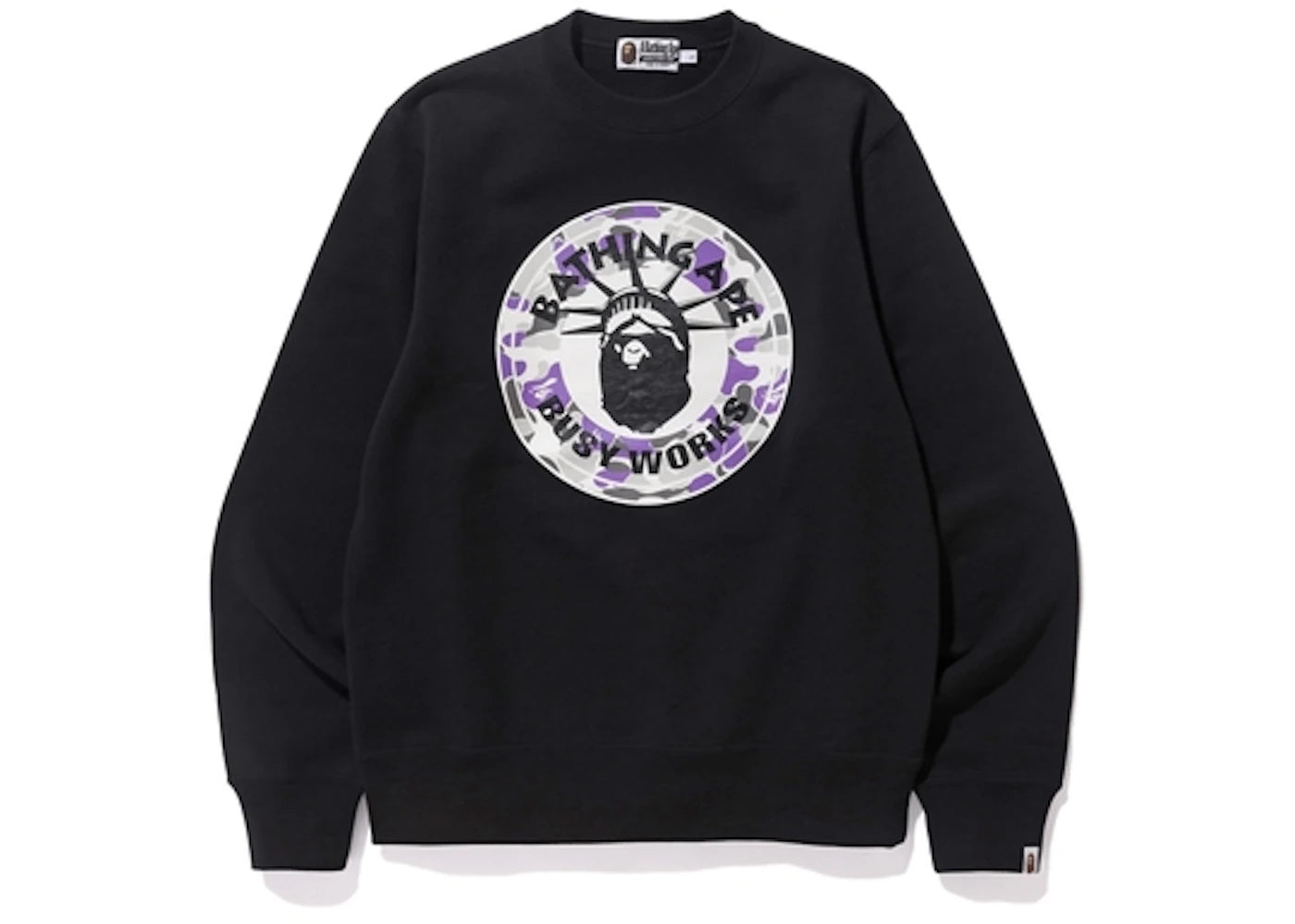 BAPE Nyc Ny Camo Busy Works Crewneck Black