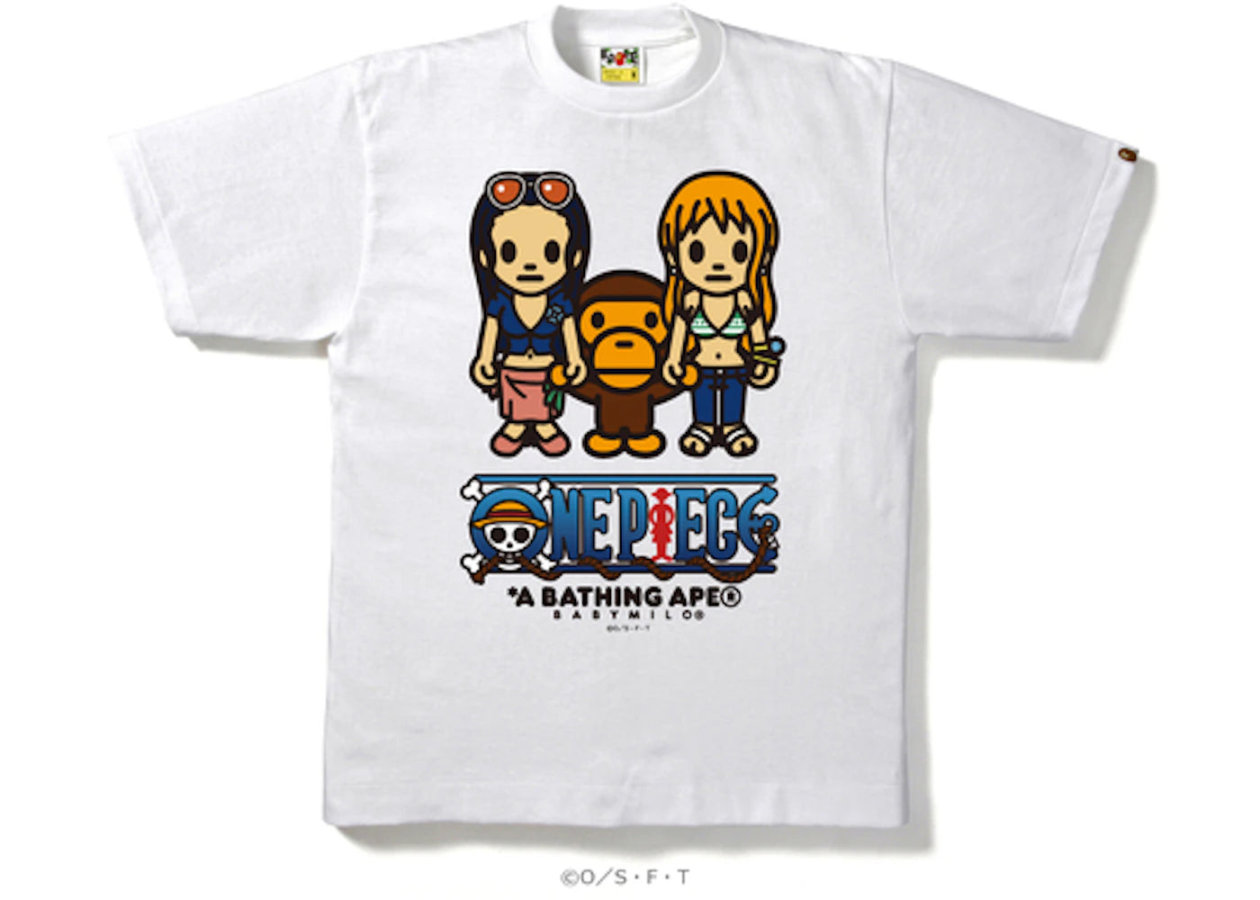 BAPE One Piece Nami & Robin Tee White