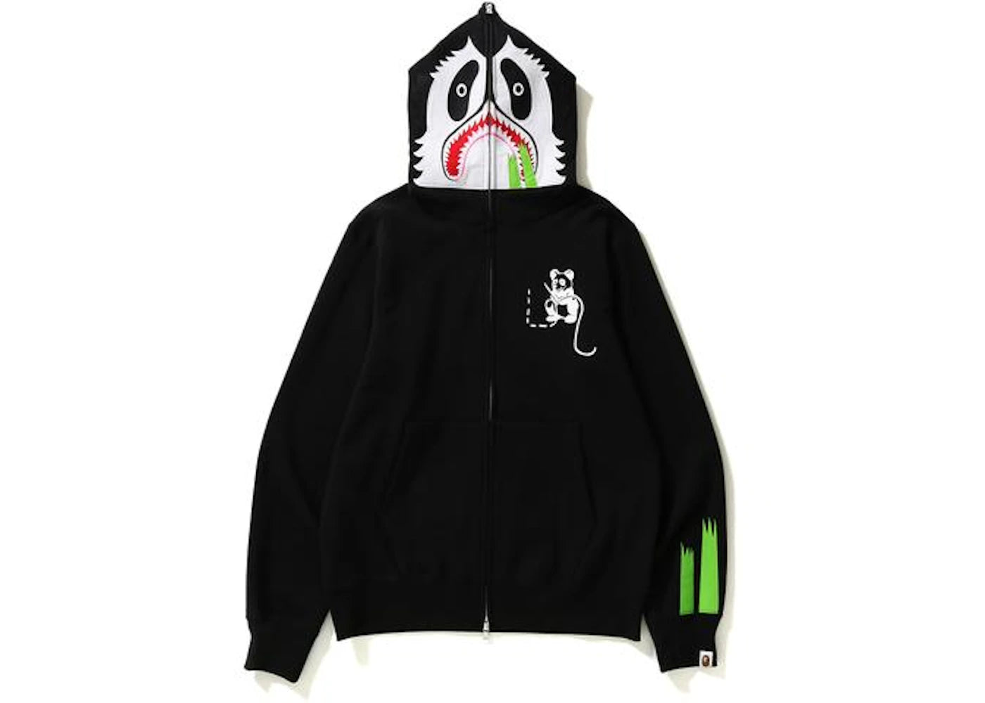 BAPE Panda Full Zip Hoodie Black