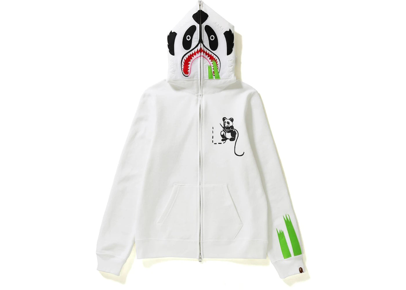 BAPE Panda Full Zip Hoodie (Ladies) White