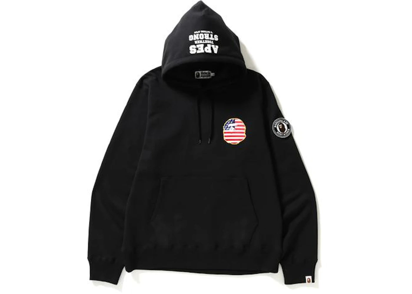 BAPE Patch Pullover Hoodie Black