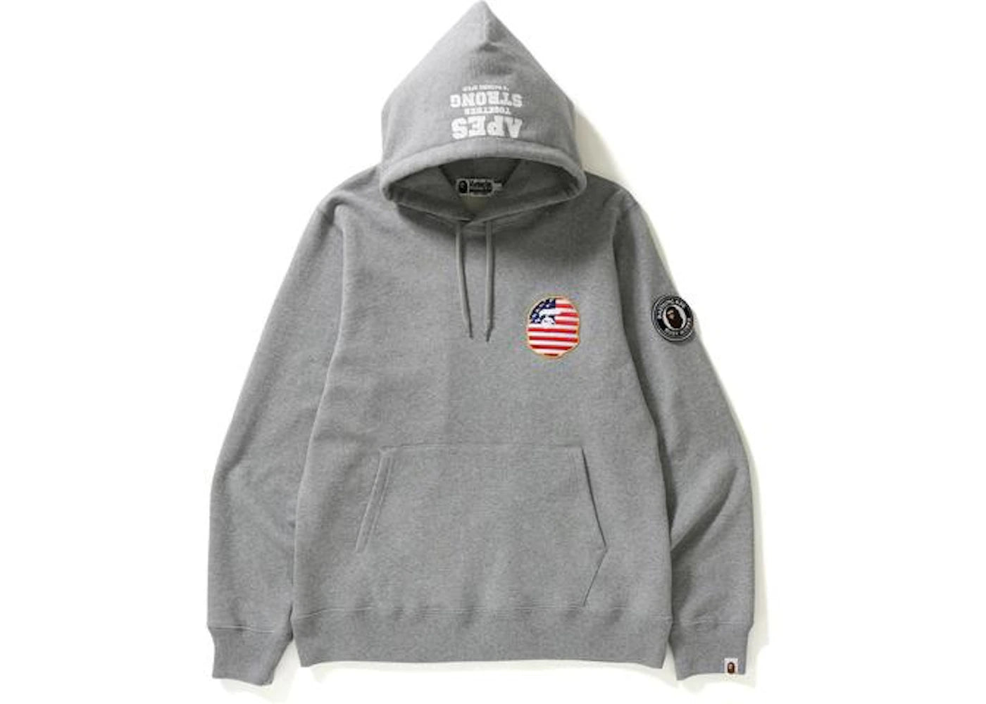 BAPE Patch Pullover Hoodie Gray