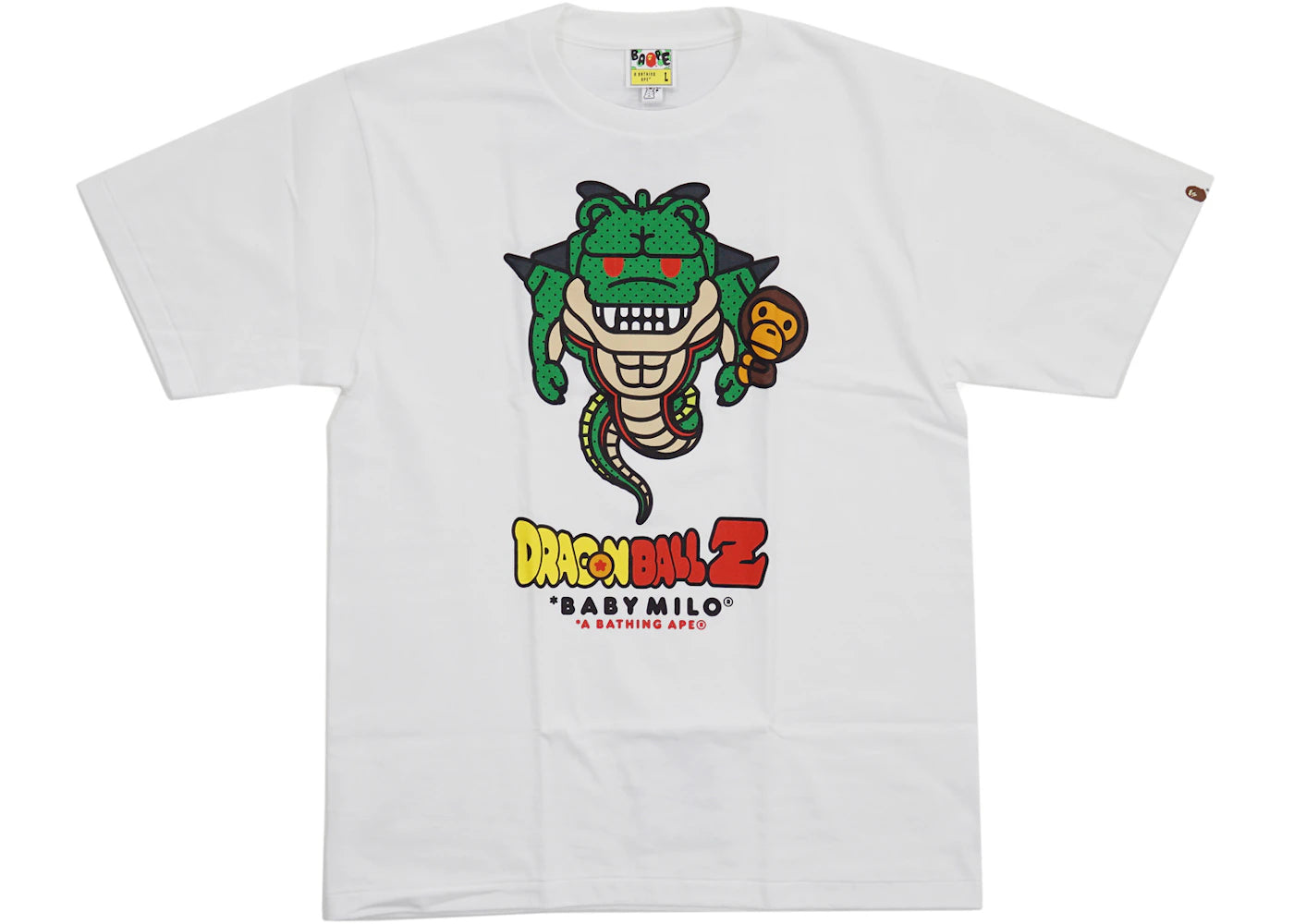 BAPE Dragon Ball Z Peeping Milo Polunga Tee White