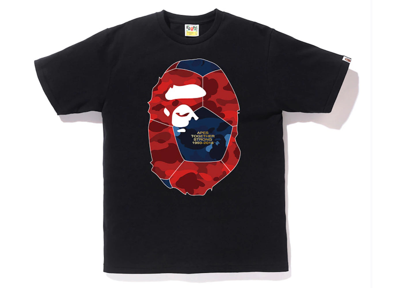 BAPE Performance Color Camo Ape Head Tee Black