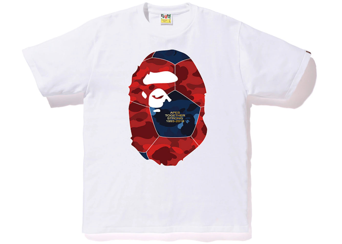 BAPE Performance Color Camo Ape Head Tee White