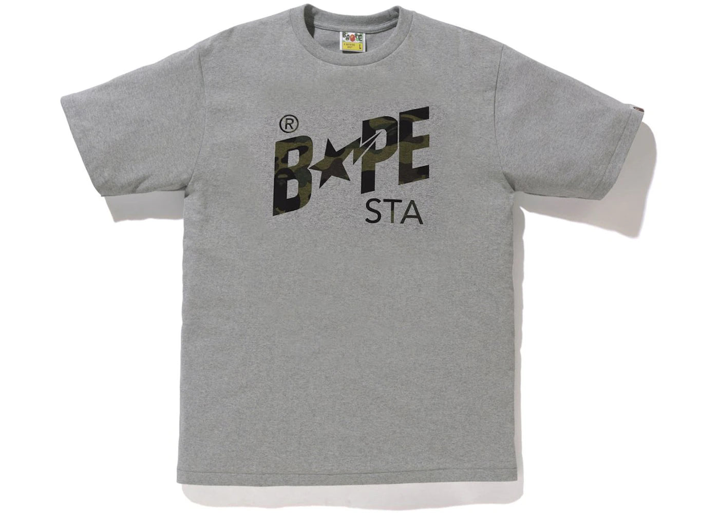 BAPE Pigment 1st Camo Bapesta Tee Gray/Green