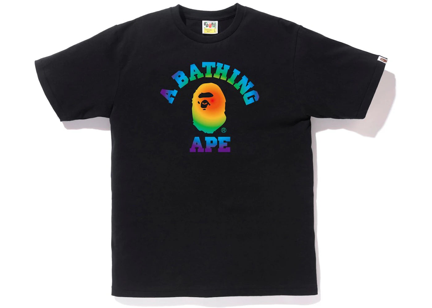 BAPE Rainbow College Tee Black