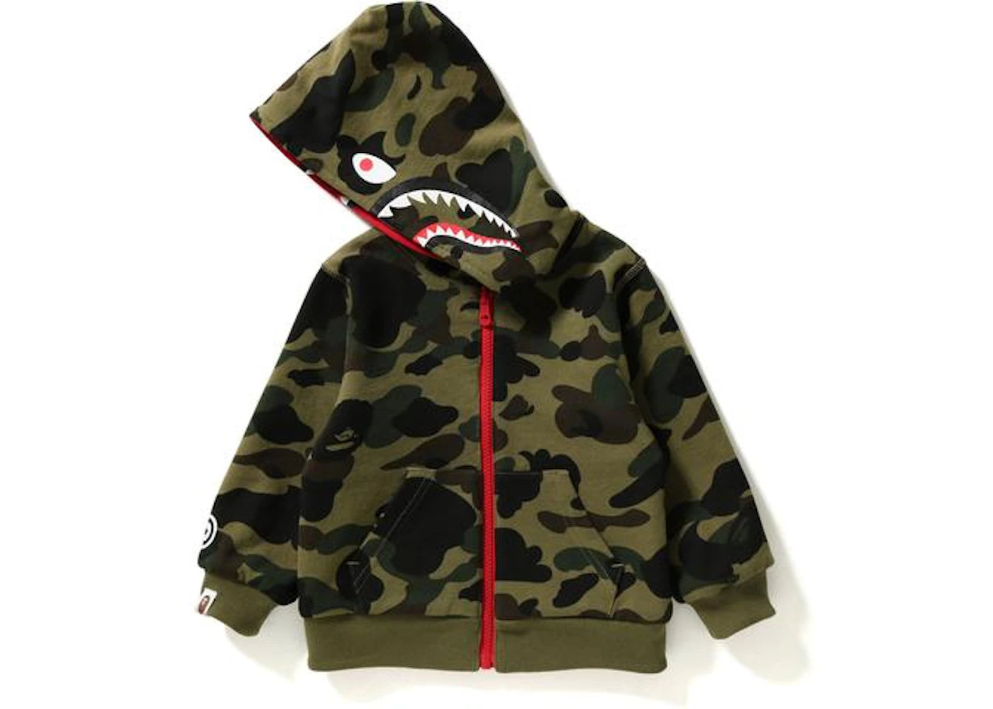 BAPE Reversible Shark Zip Hoodie (Kids) Red